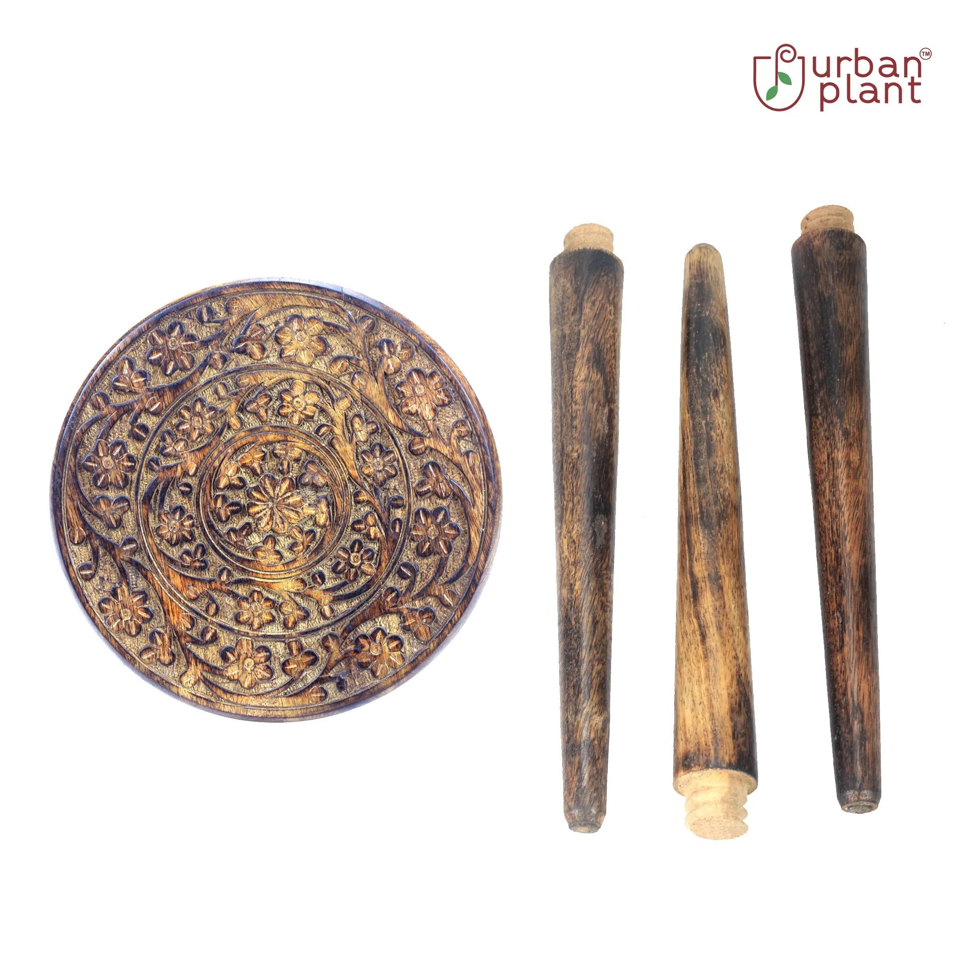 Modish Wooden Stool Planter Pot Stand Urban Plant