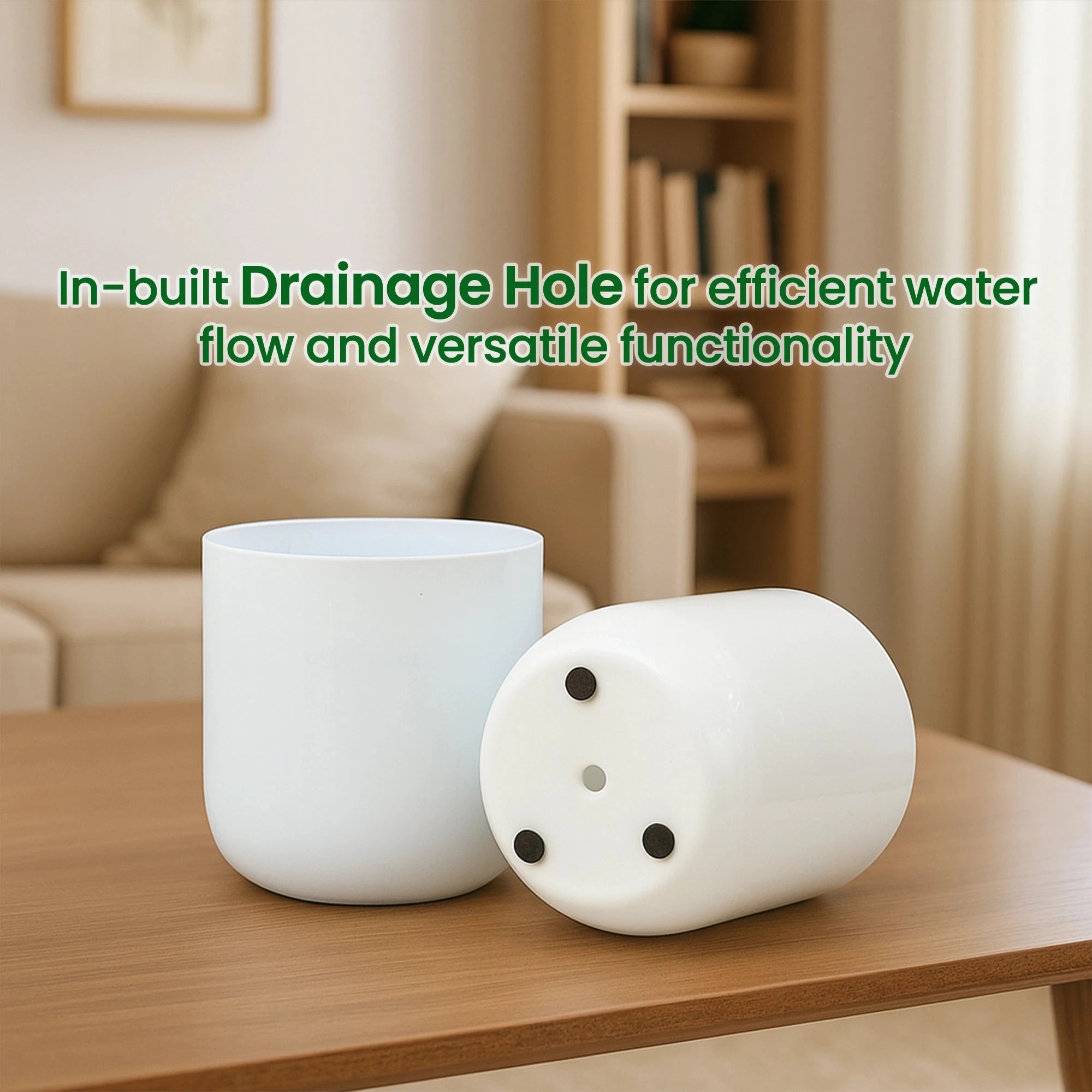 Metallic Miniature Planter (White - Pack of 2) Metal Planter Urban Plant