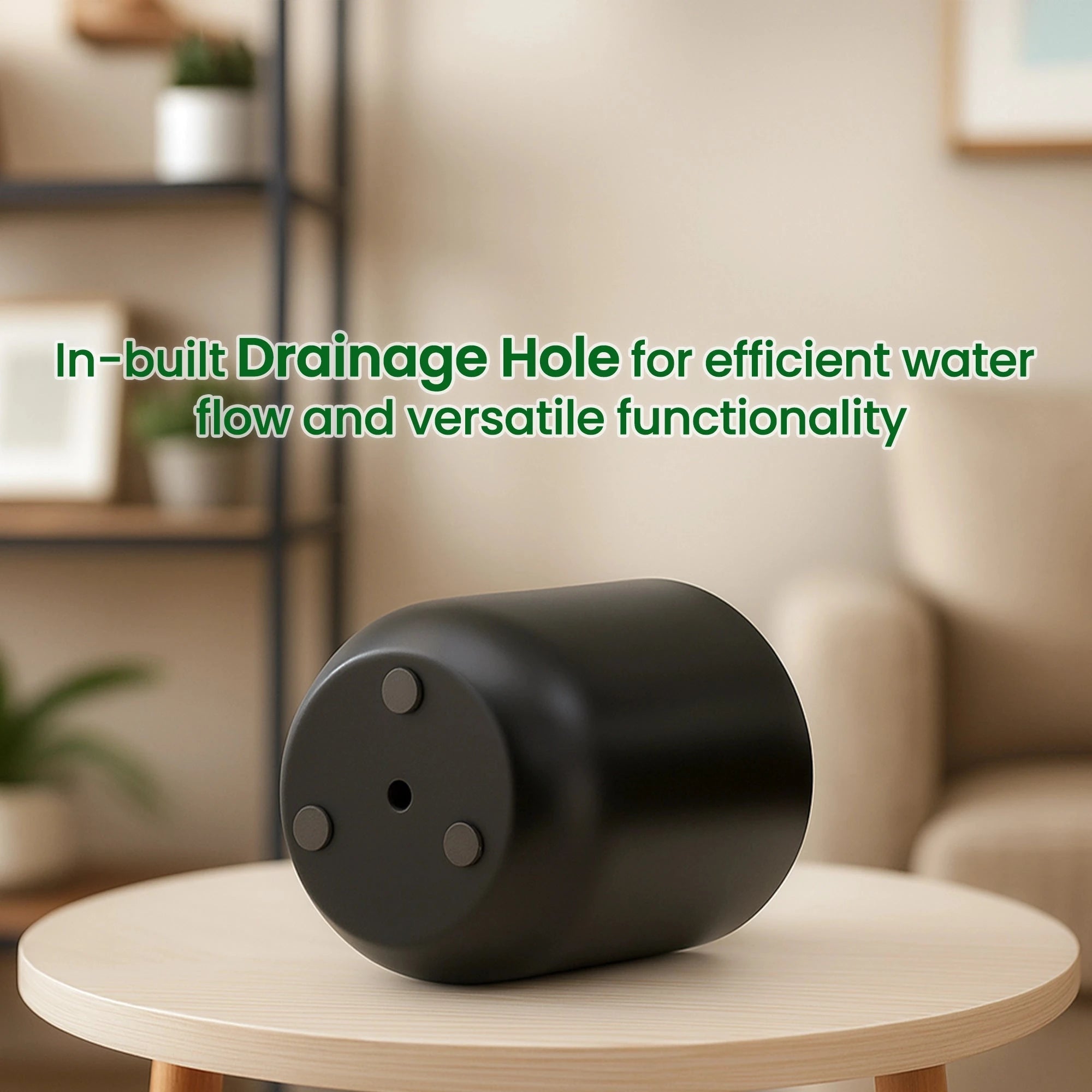 Metallic Miniature Planter (Black - Pack of 1) Metal Planter Urban Plant