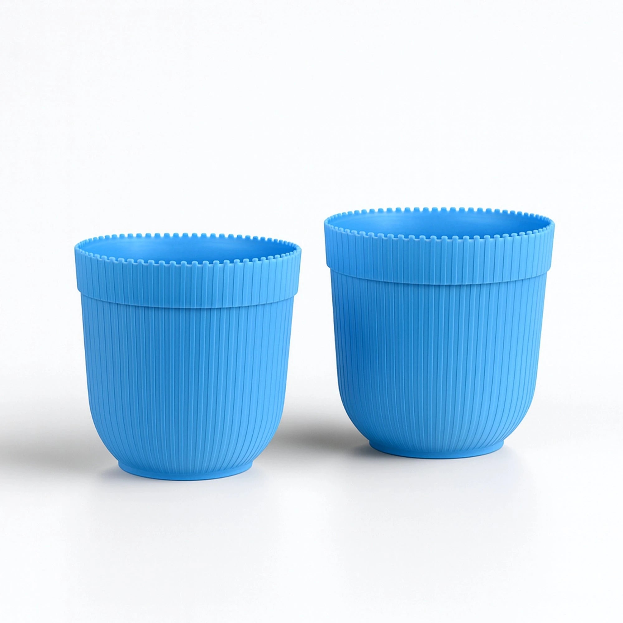 Polymer Round Pots - (Set of 2) Plastic Pot Urban Plant