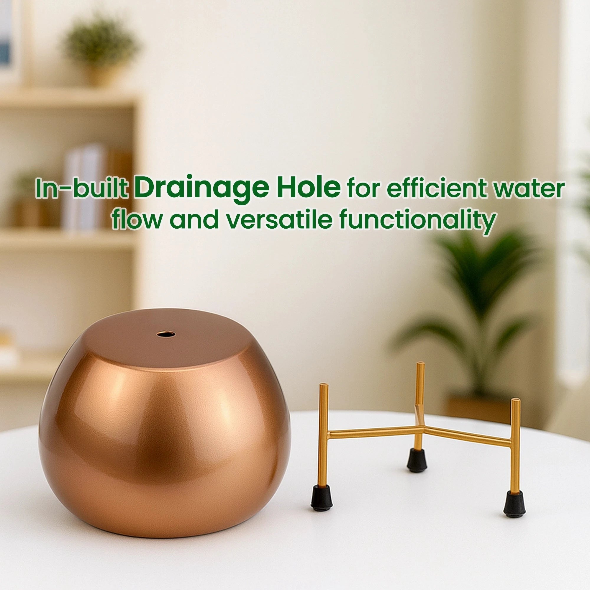 Seraphine Pot with Stand Metal Planter Urban Plant