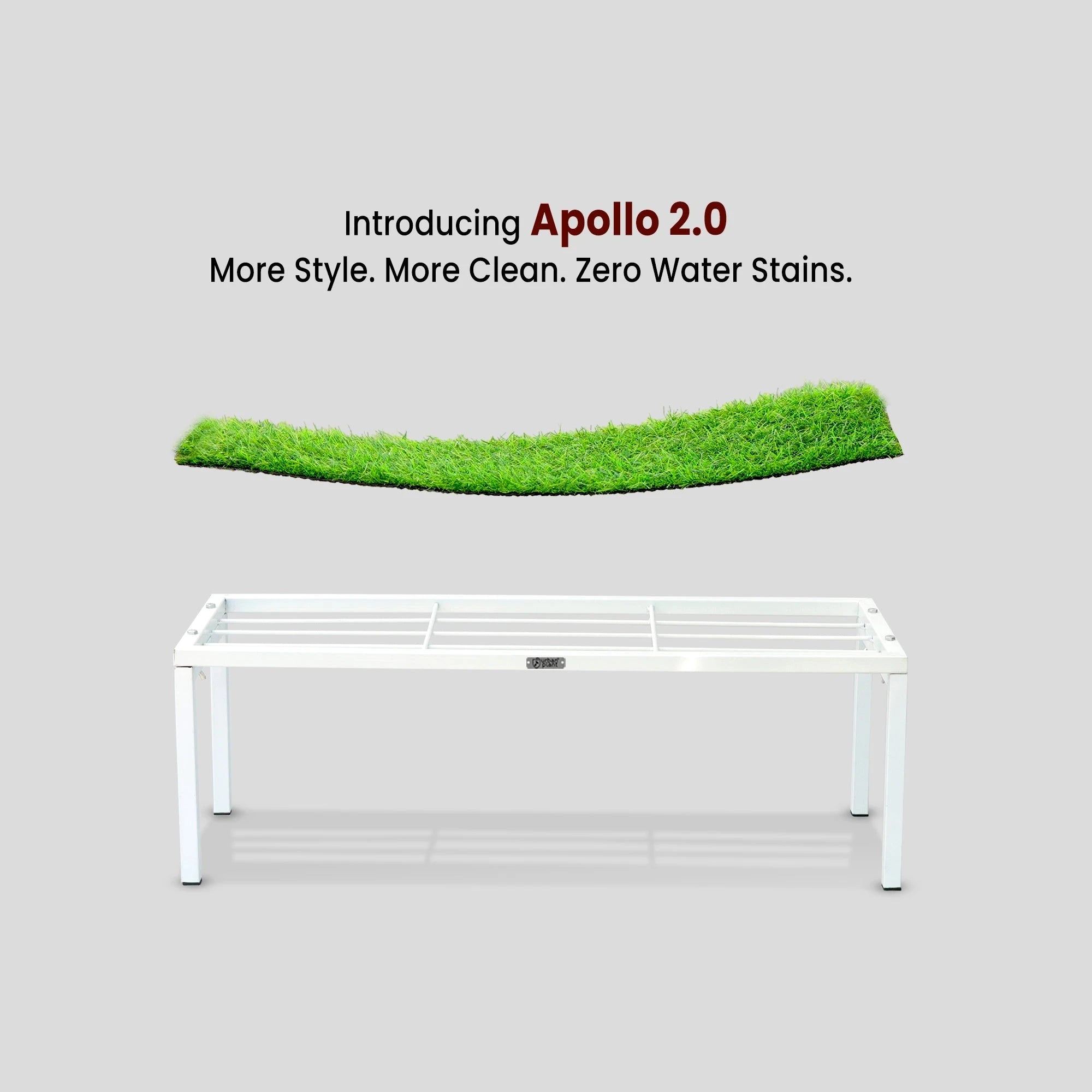 Urban Plant Apollo Plant Stand with Green Grass (White – Set of 2) Plant Stand Urban Plant