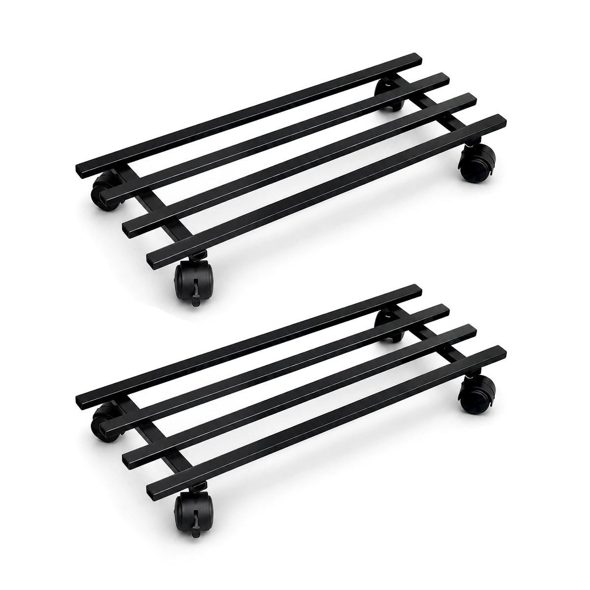 Urban Plant Rectangular Caddy with Wheel Rolling Plant Stand (Set of 2)