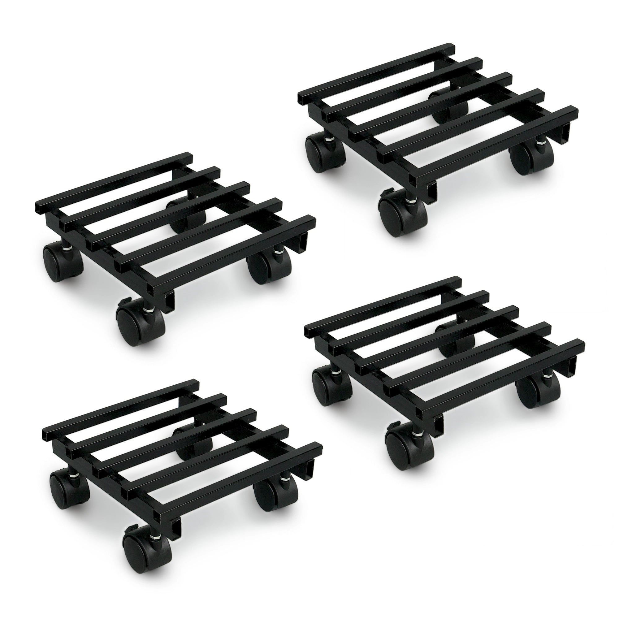 Urban Plant Square Caddy with Wheel Rolling Plant Stand (Set of 4)