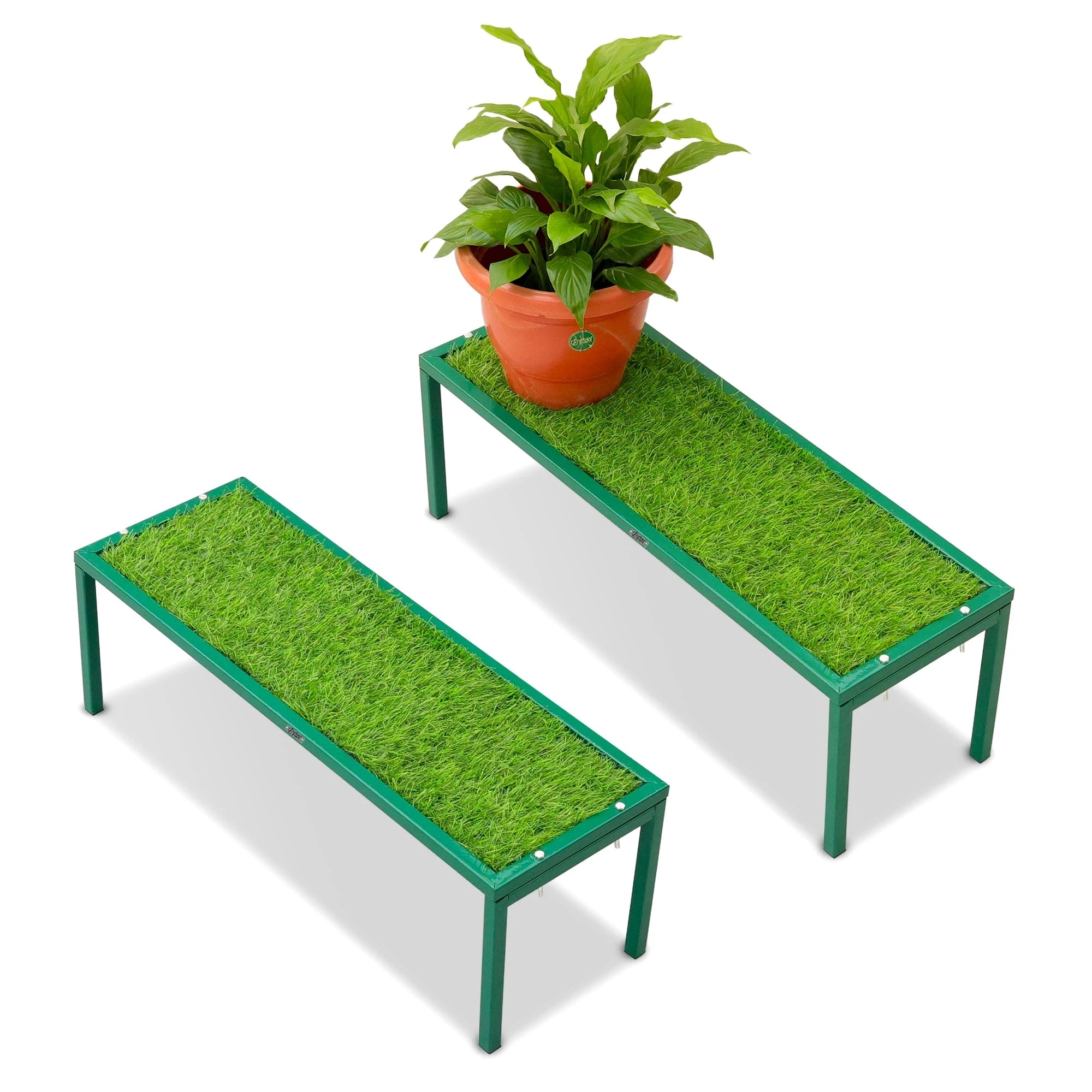 Urban Plant Apollo Plant Stand with Green Grass (Green – Set of 2) Plant Stand Urban Plant