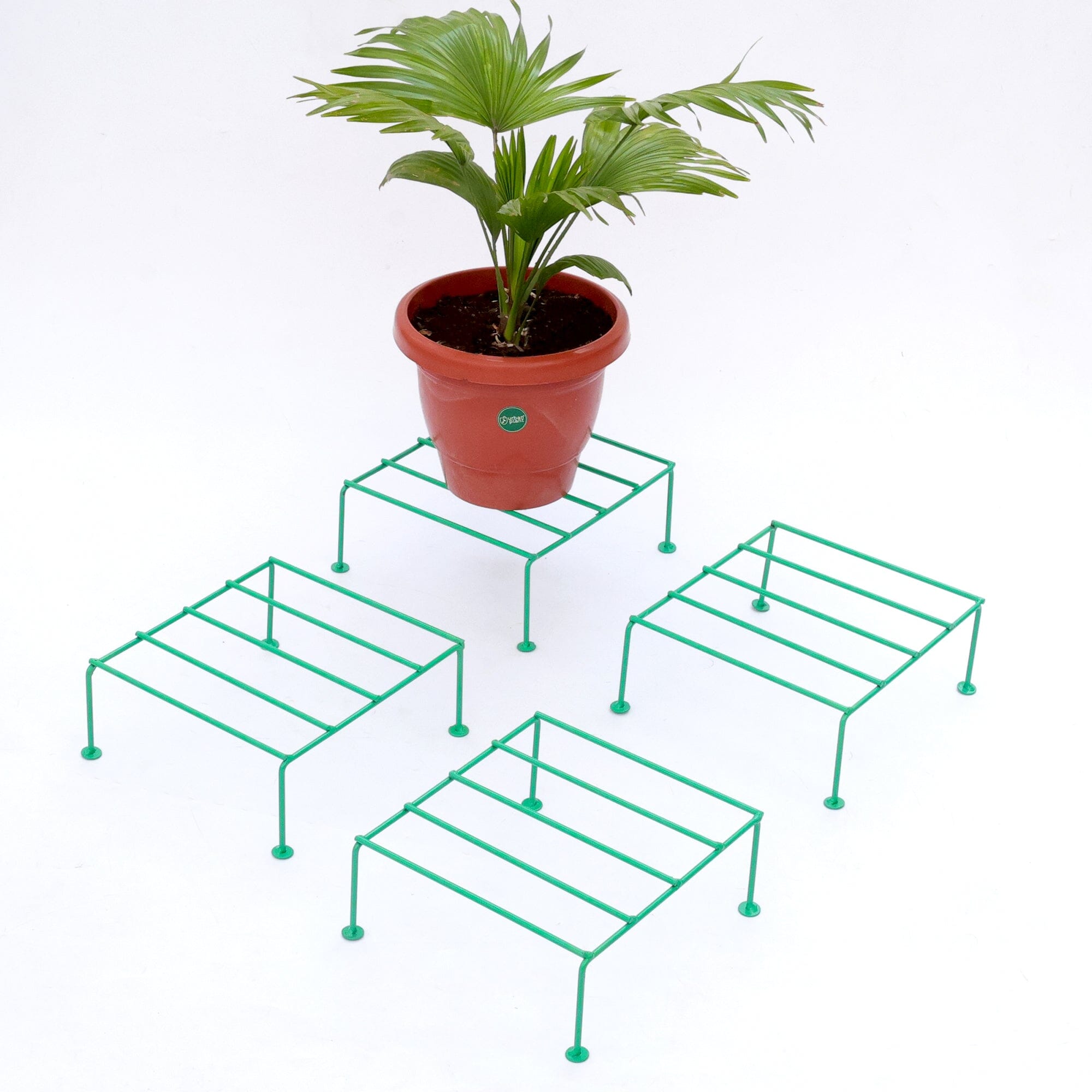 Urban Plant Titanium Stand (Set of 4 - Green) Metal Stand Urban Plant