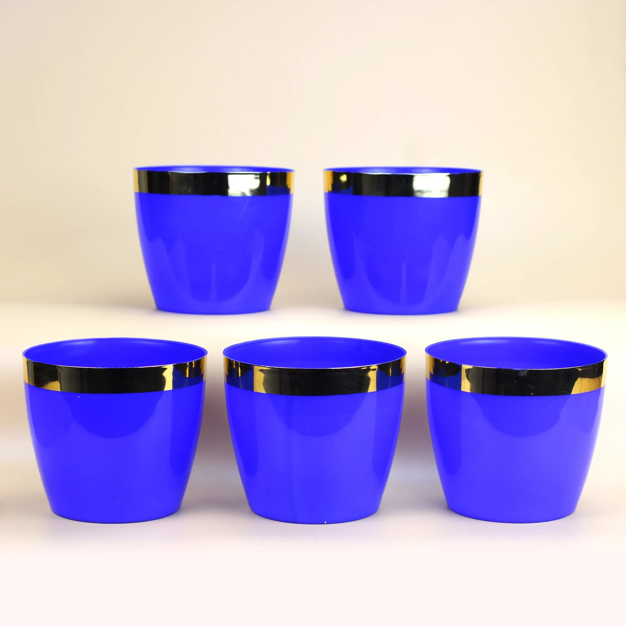 Mini Plastic Pots (5 inch) - Set of 5 Urban Plant Blue 