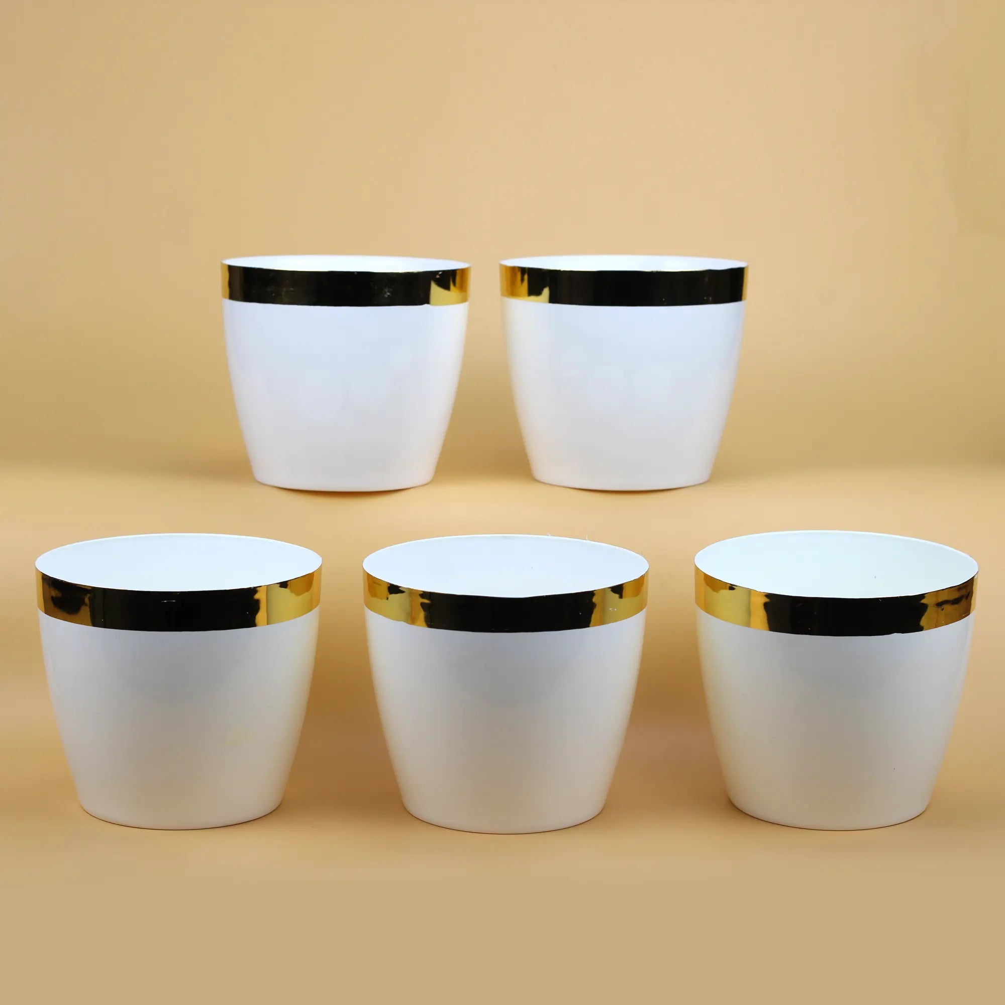 Mini Plastic Pots (5 inch) - Set of 5 Urban Plant White 