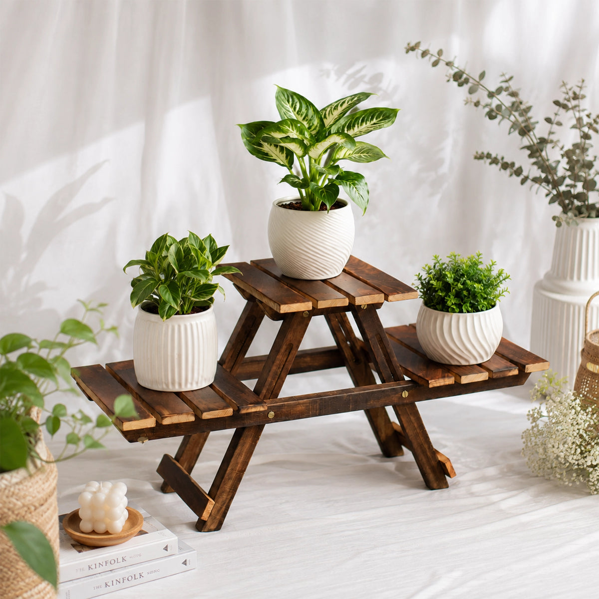 Urban Plant Woodhaven Plant Stand with 3 Desks