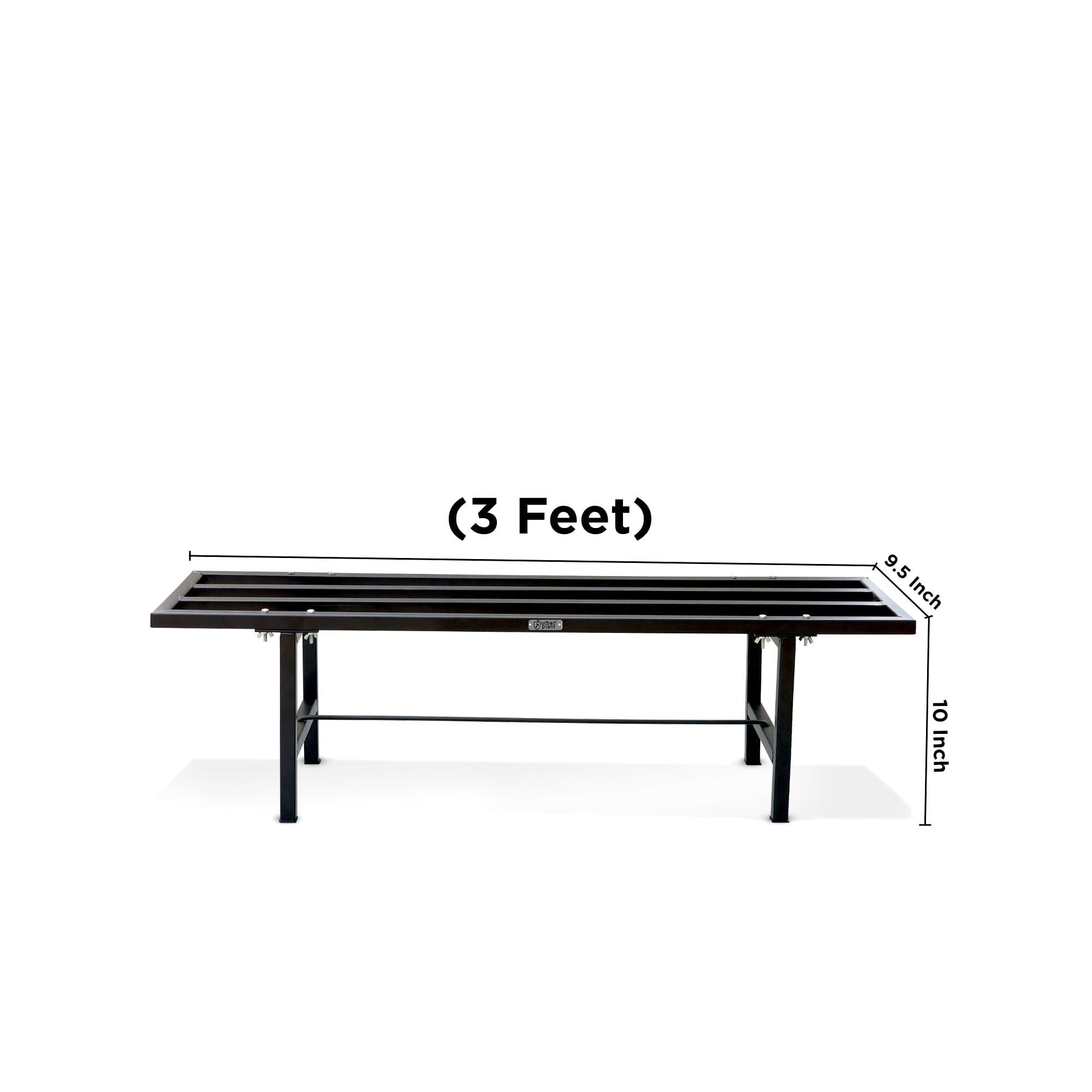 SUMO Heavy-Duty Plant Pot Stand Metal Stand Urban Plant Black 3 Length ft. black color