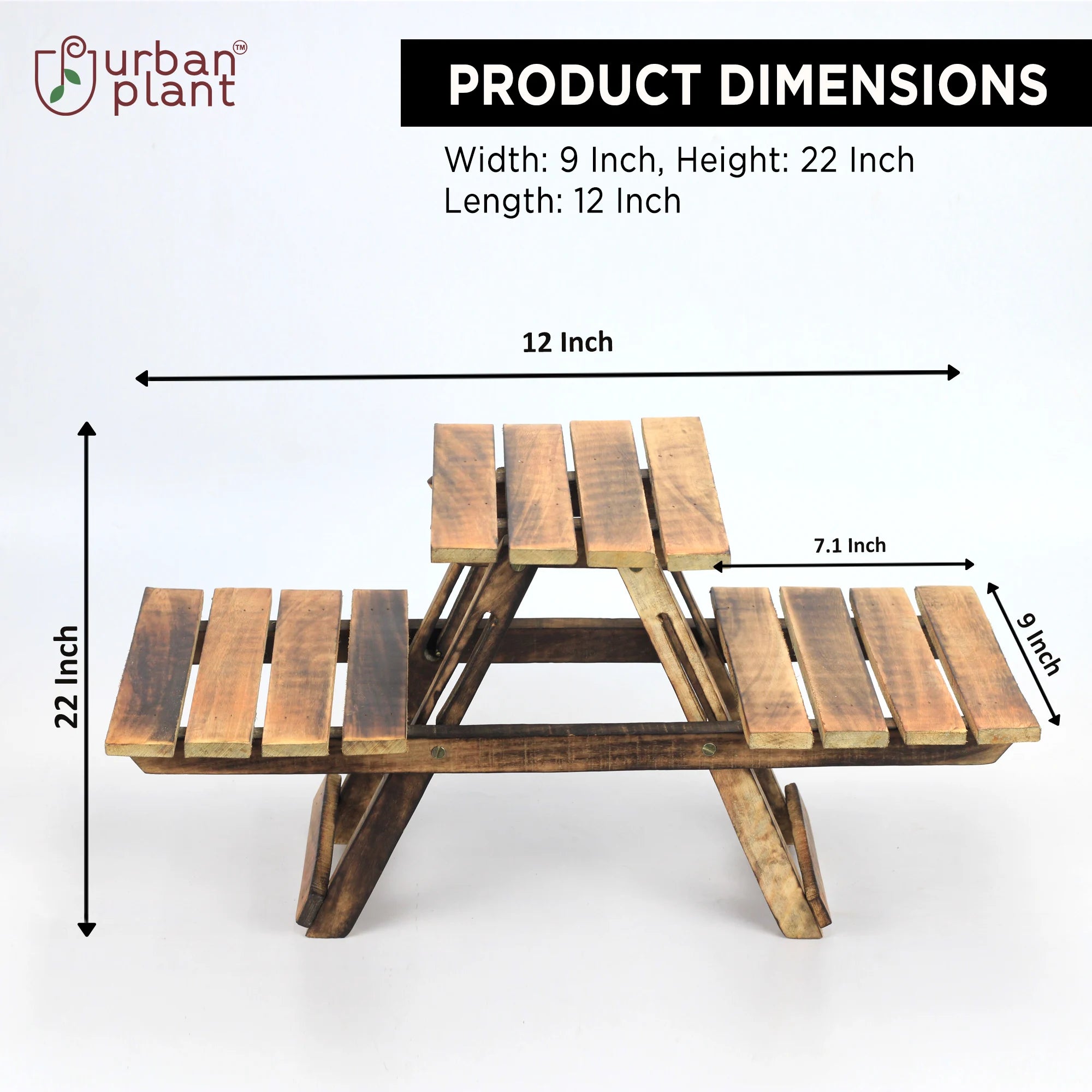 Woosty Wooden Planter Stand Pot Stand Urban Plant
