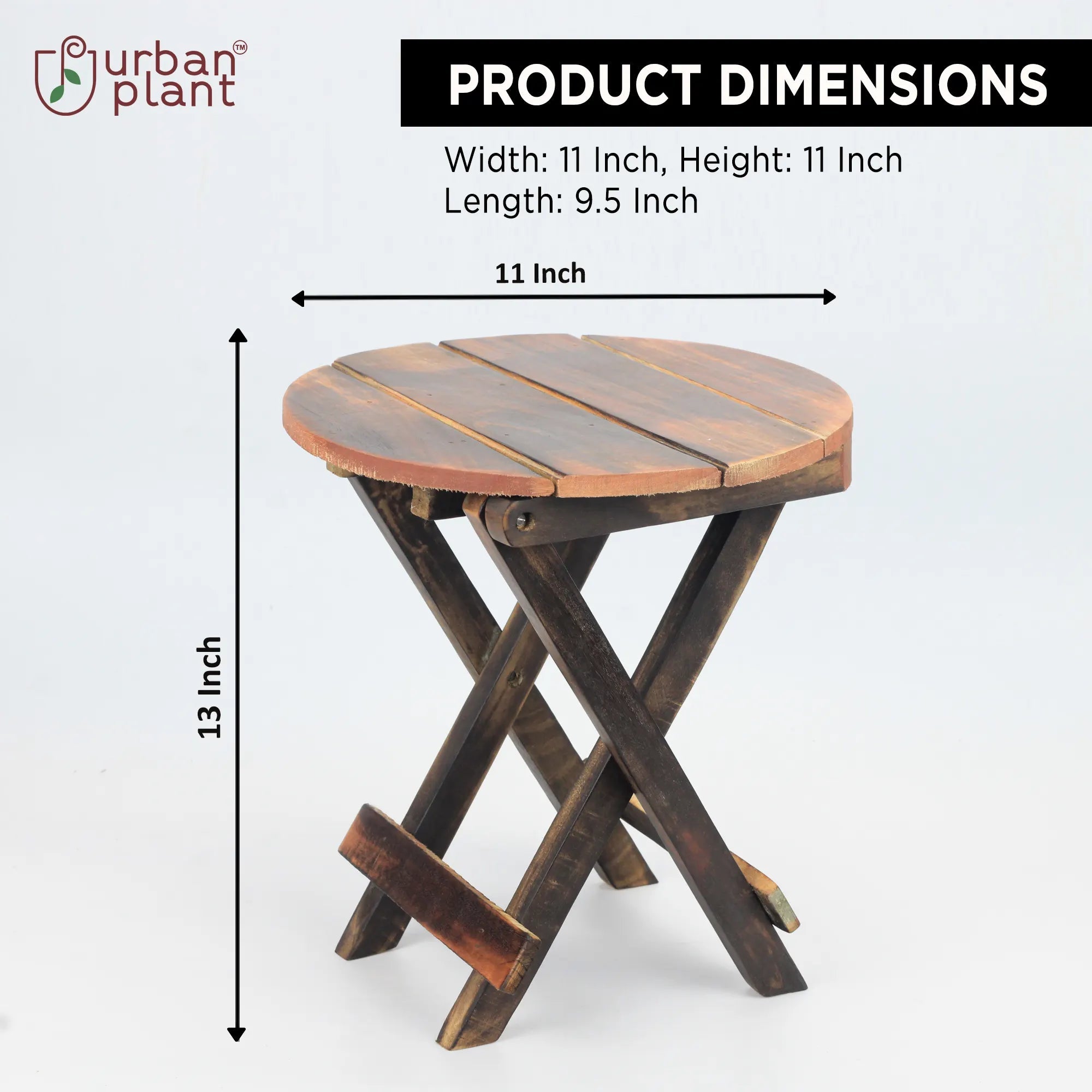 Lock-the-Block Wooden Stool Planter Pot Stand Urban Plant