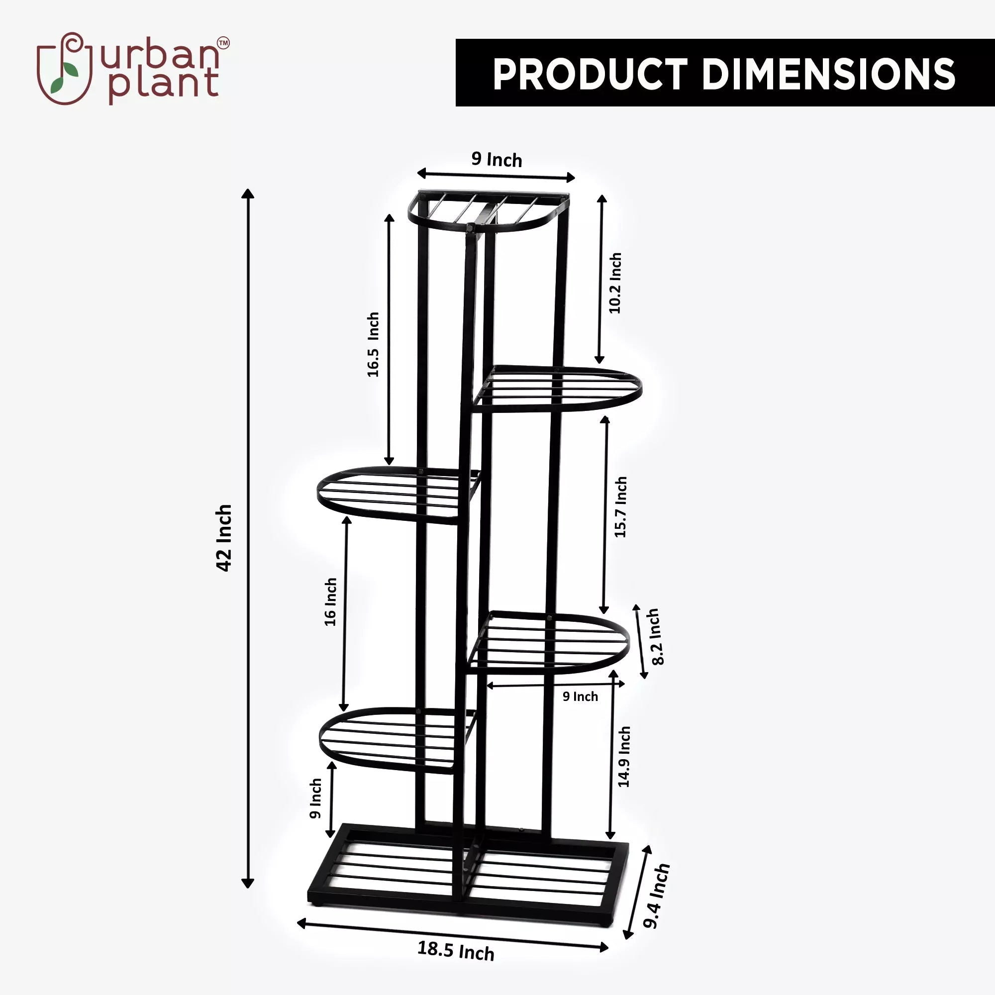 7 Tier Metal Pot Stand - Metal Stand Urban Plant 