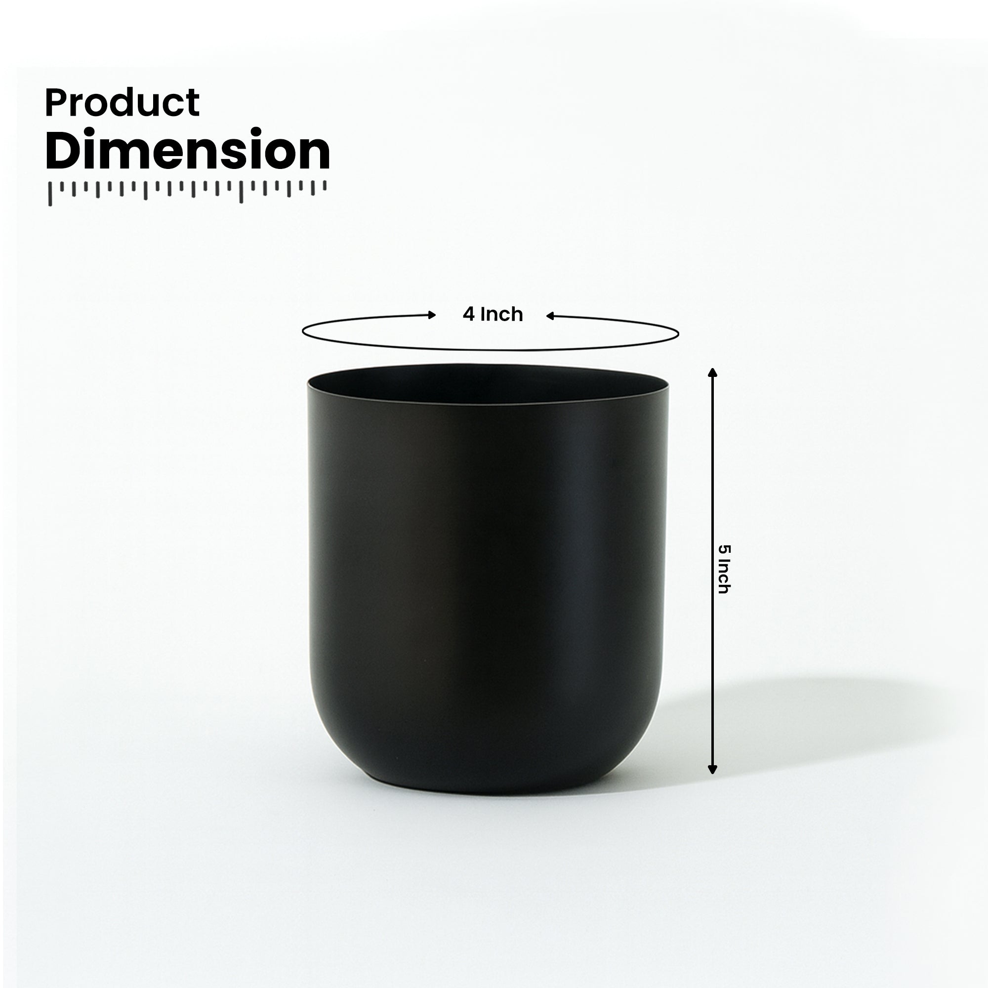 Metallic Miniature Planter (Black - Pack of 1)
