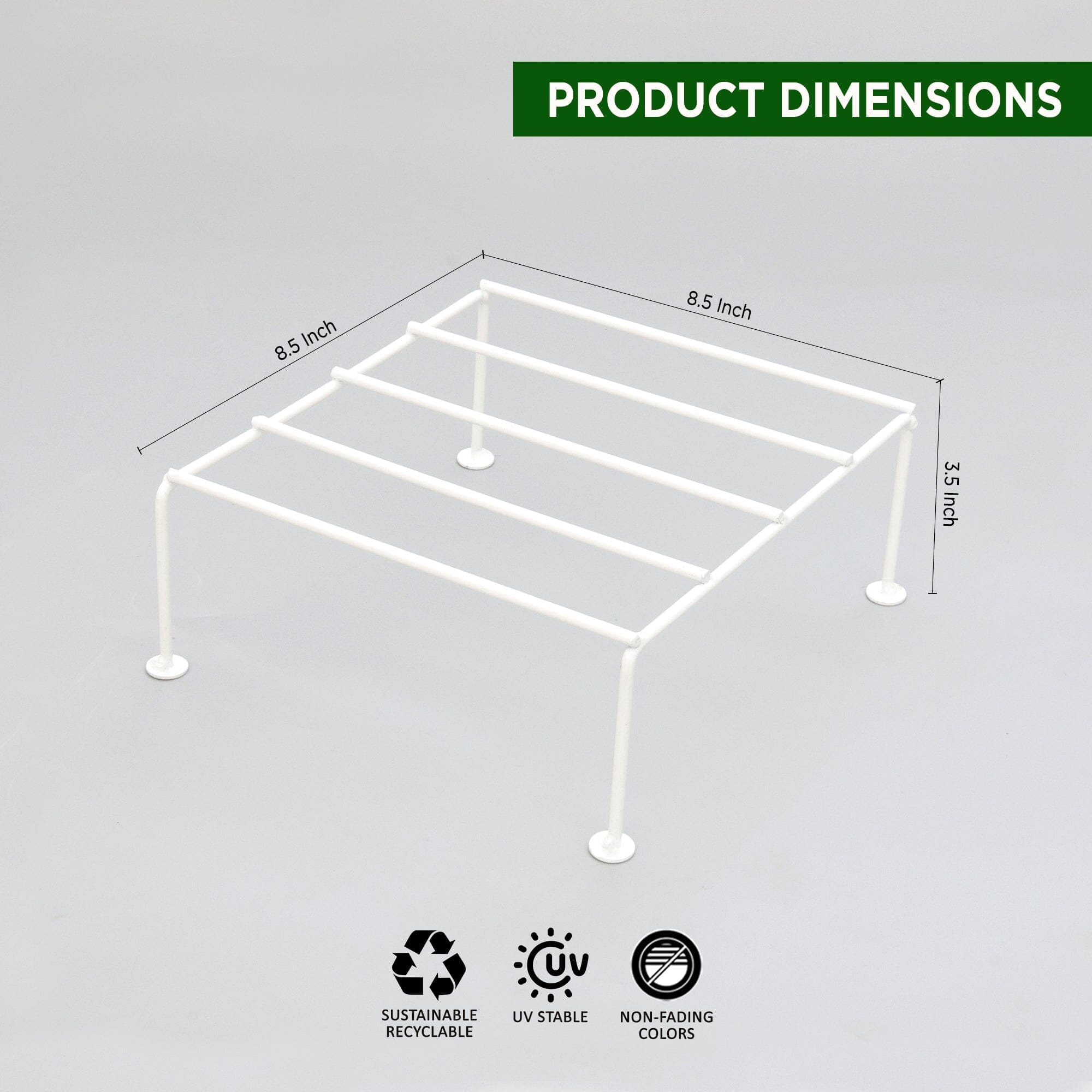 Urban Plant Titanium Stand (Set of 4 - White) Metal Stand Urban Plant