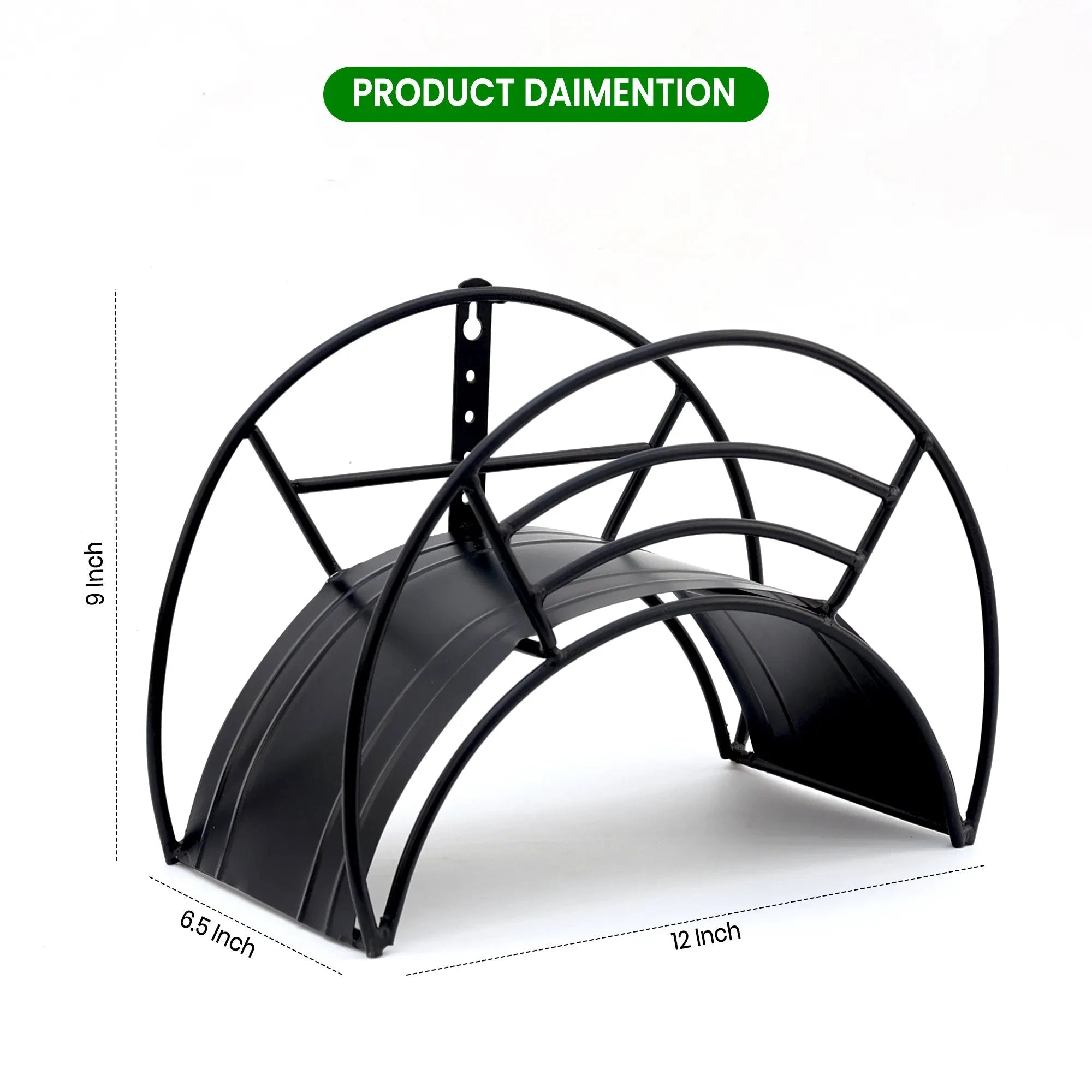 Urban Plant Wall Mount Garden Hose Hanger (Black) Gardening Accessories Urban Plant