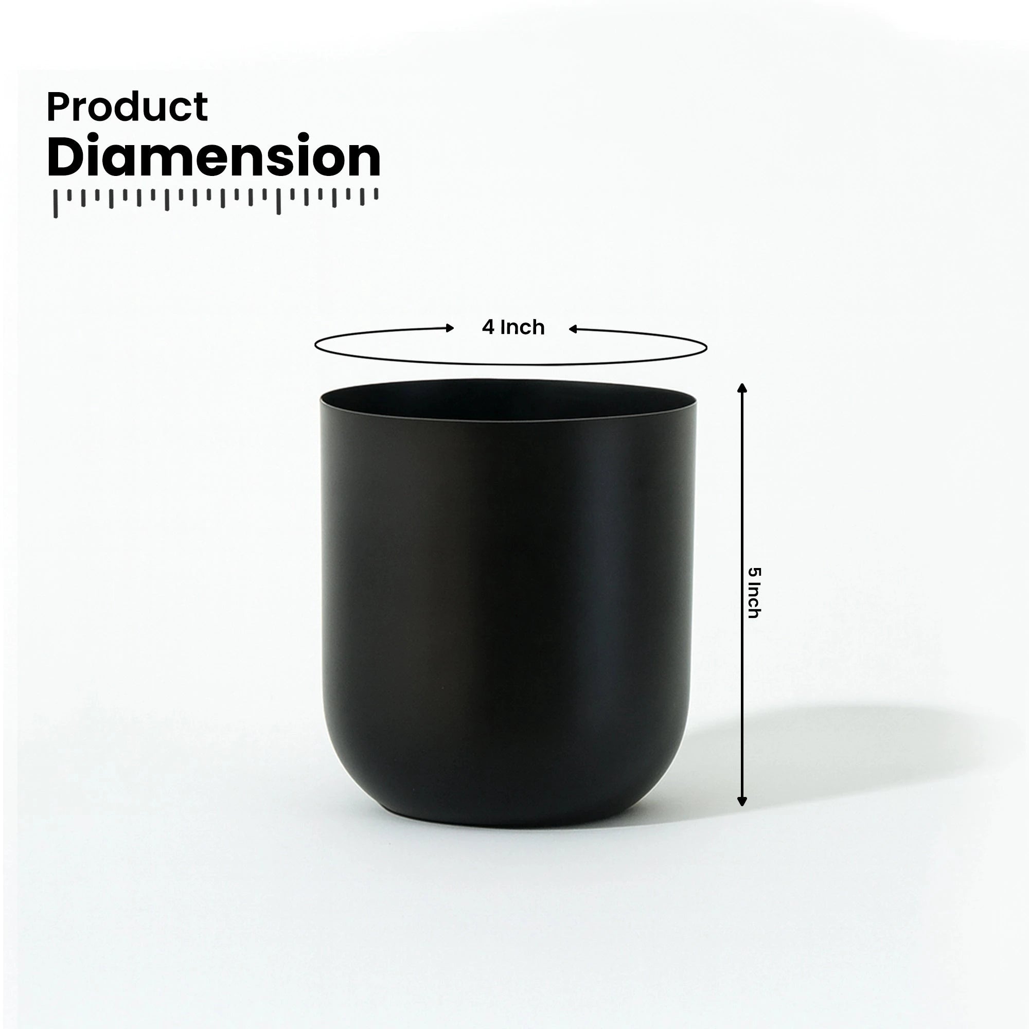 Metallic Miniature Planter (Black - Pack of 1) Metal Planter Urban Plant