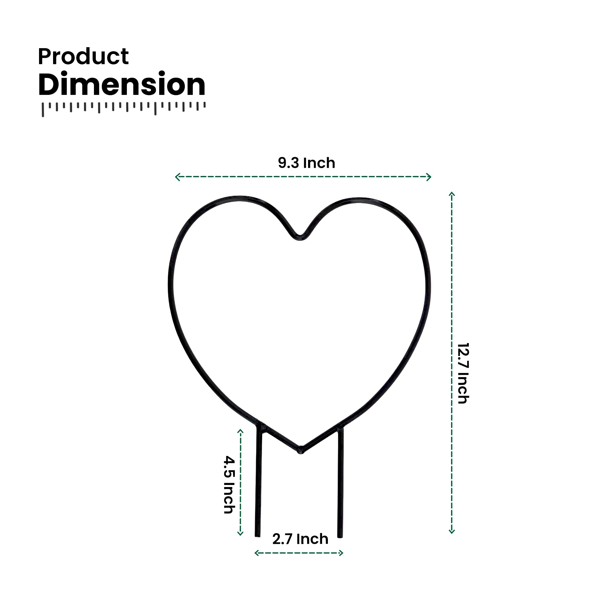 Urban Plant Heart Shaped Trellis for Climbing Plants - (Pack of 2)