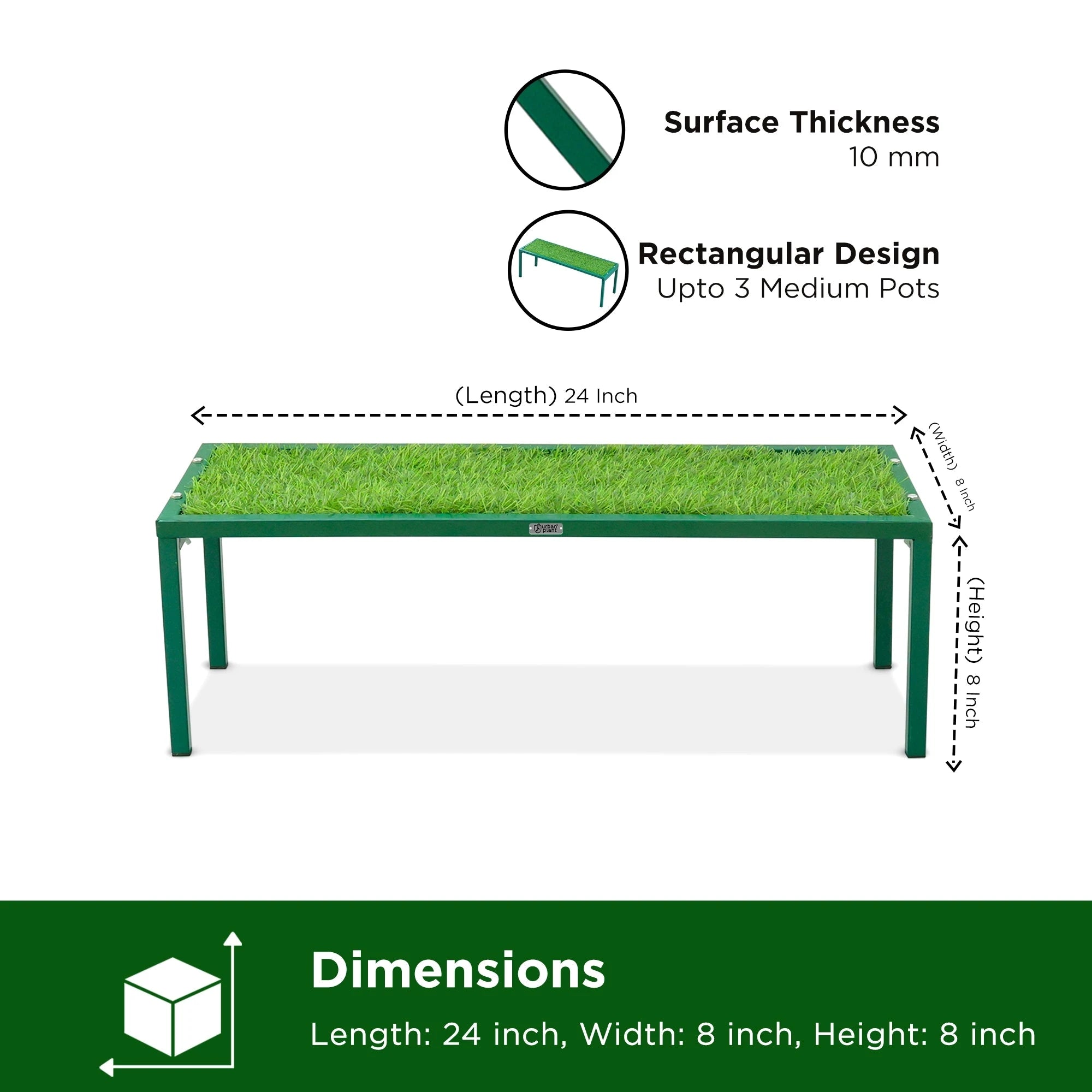 Urban Plant Apollo Plant Stand with Green Grass (Green – Set of 4) Plant Stand Urban Plant