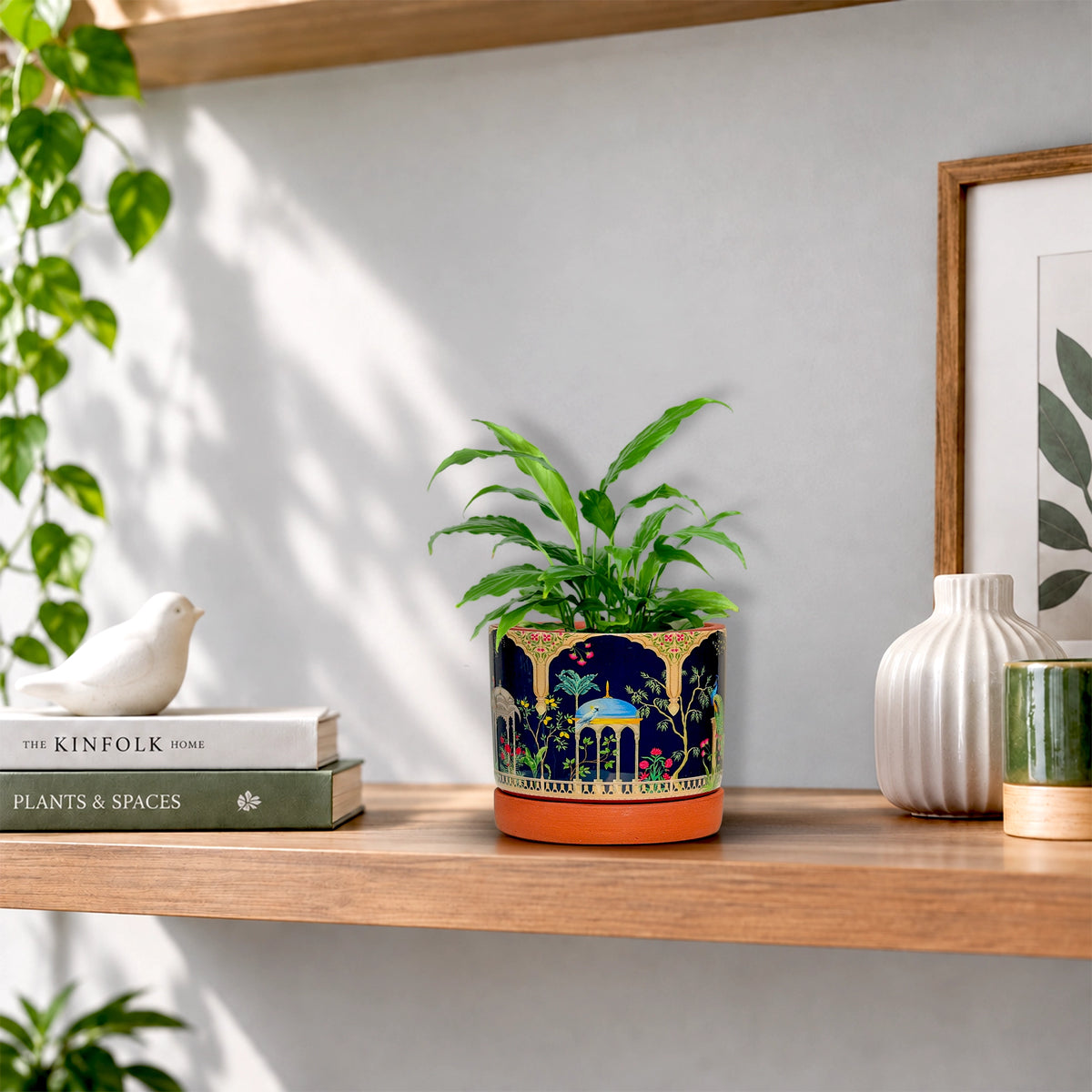 Riyasat 3D Terracotta Pot With Saucer