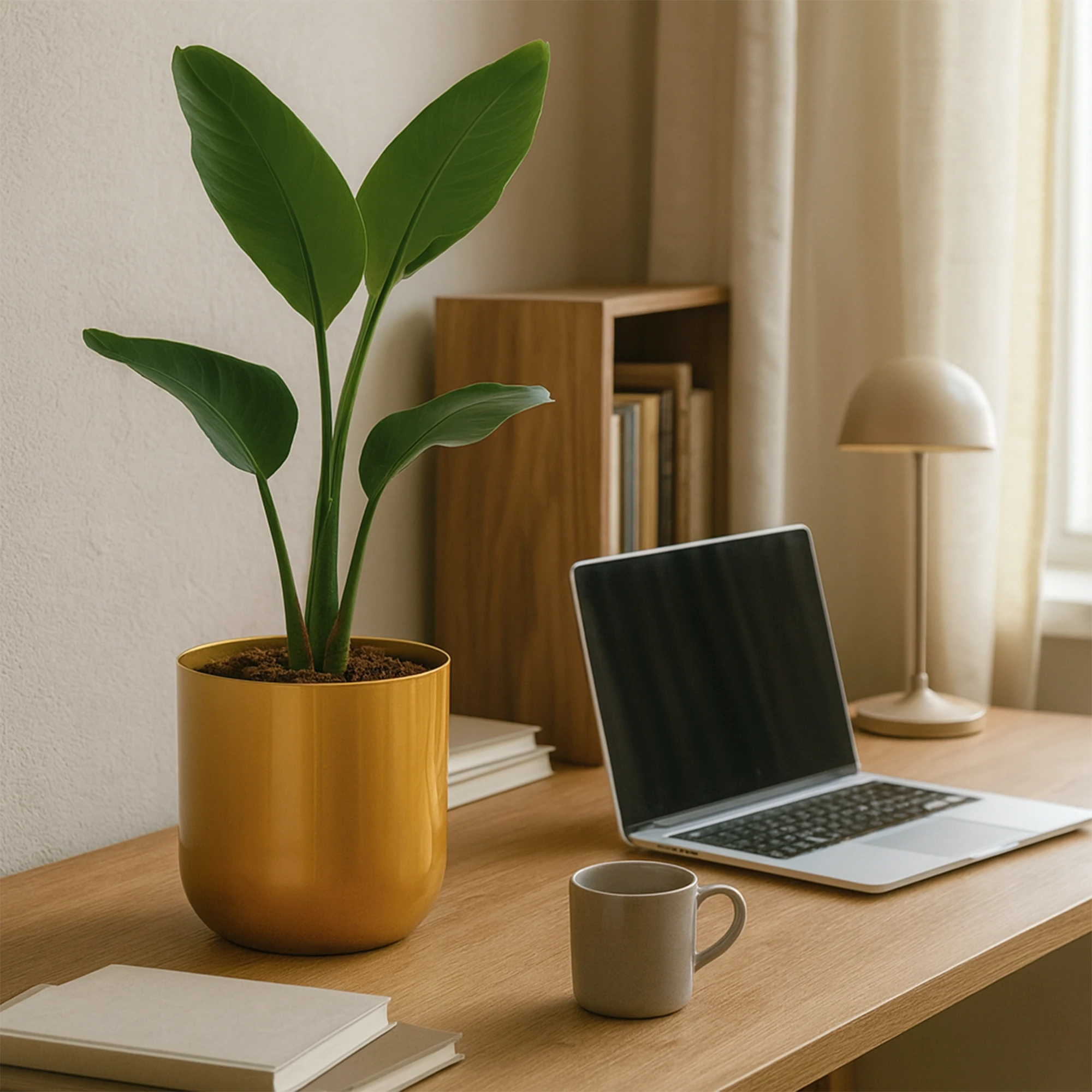 Metallic Miniature Planter (Gold - Pack of 1) Metal Planter Urban Plant