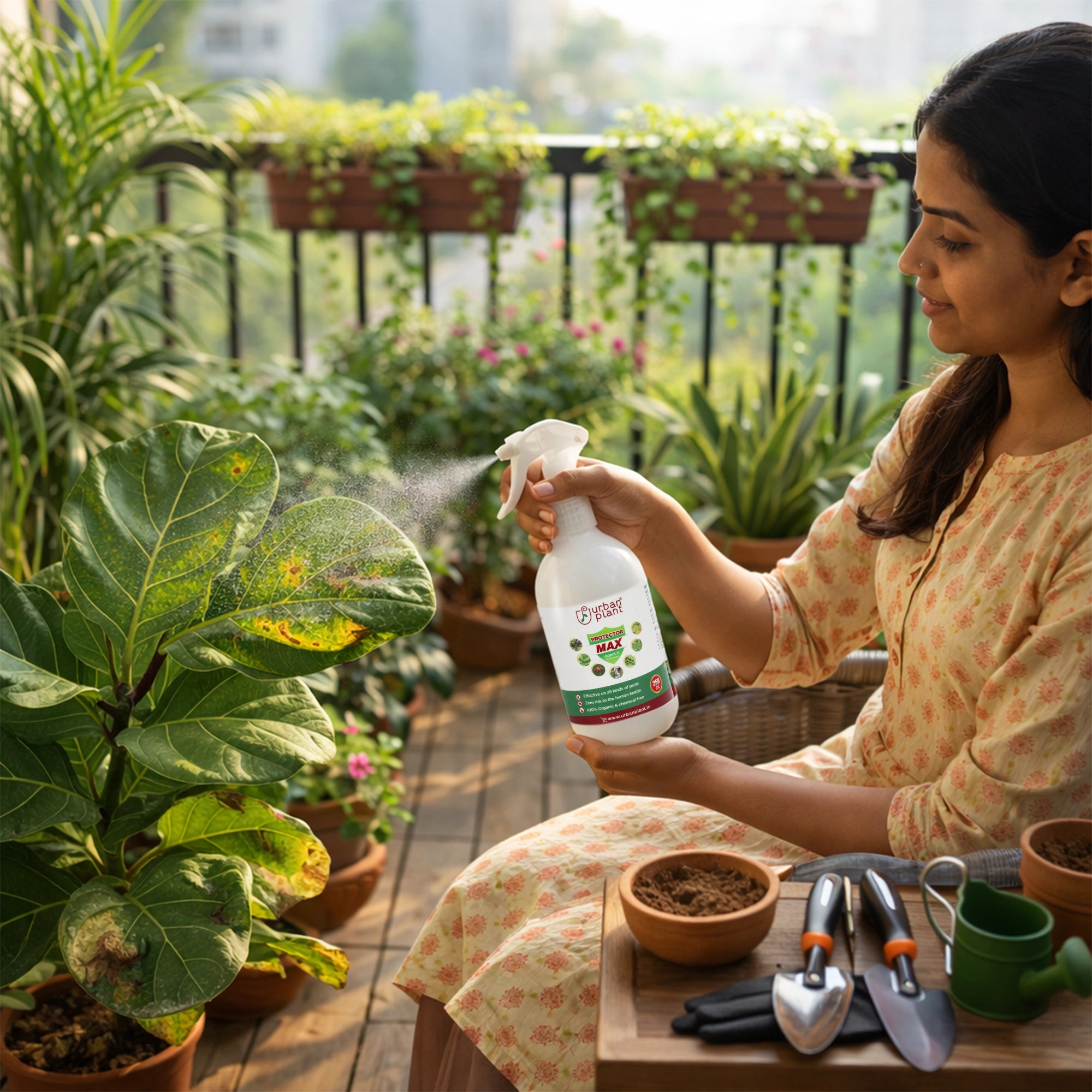 Protector MAX Pest Control spray on plants