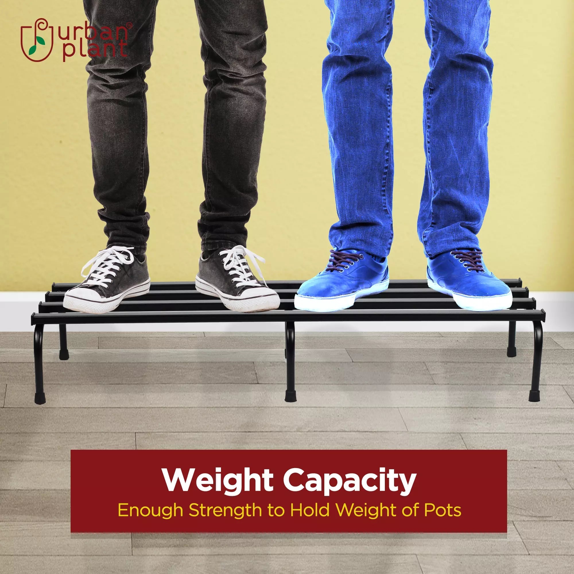 Robust Metal Planter/Pot Stand for Garden - Black Metal Stand Urban Plant