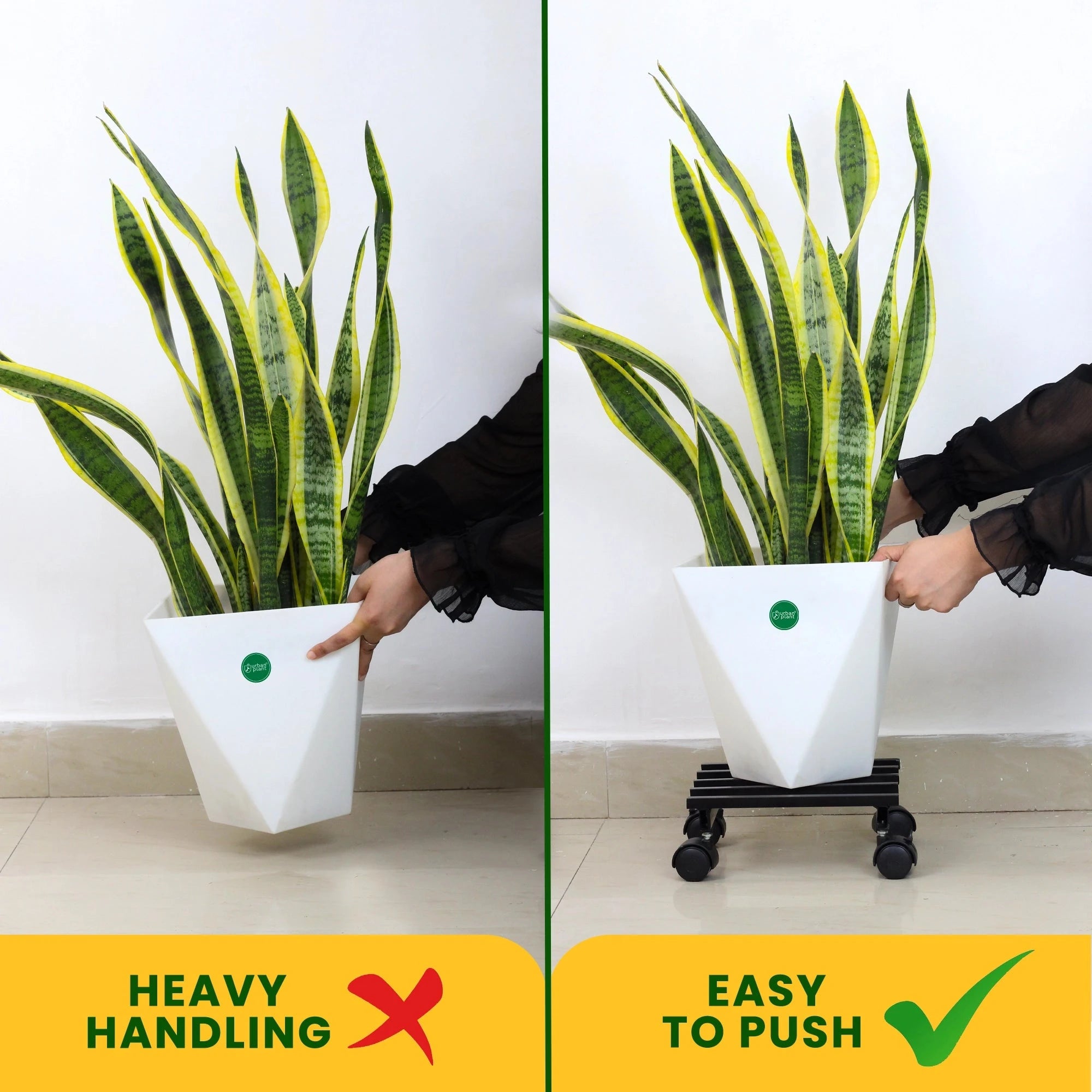 Urban Plant Square Caddy with Wheel Rolling Plant Stand (Set of 4) Urban Plant