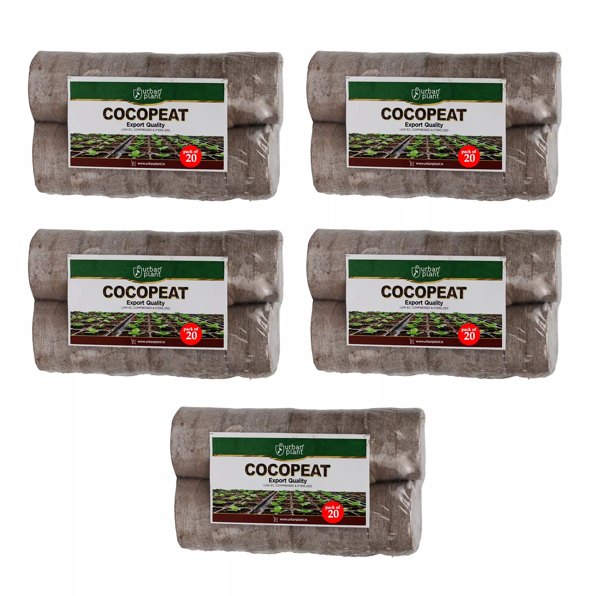 Cocopeat Seedling Coin / Disk (with Plug) Urban Plant 40 mm Pack of 100