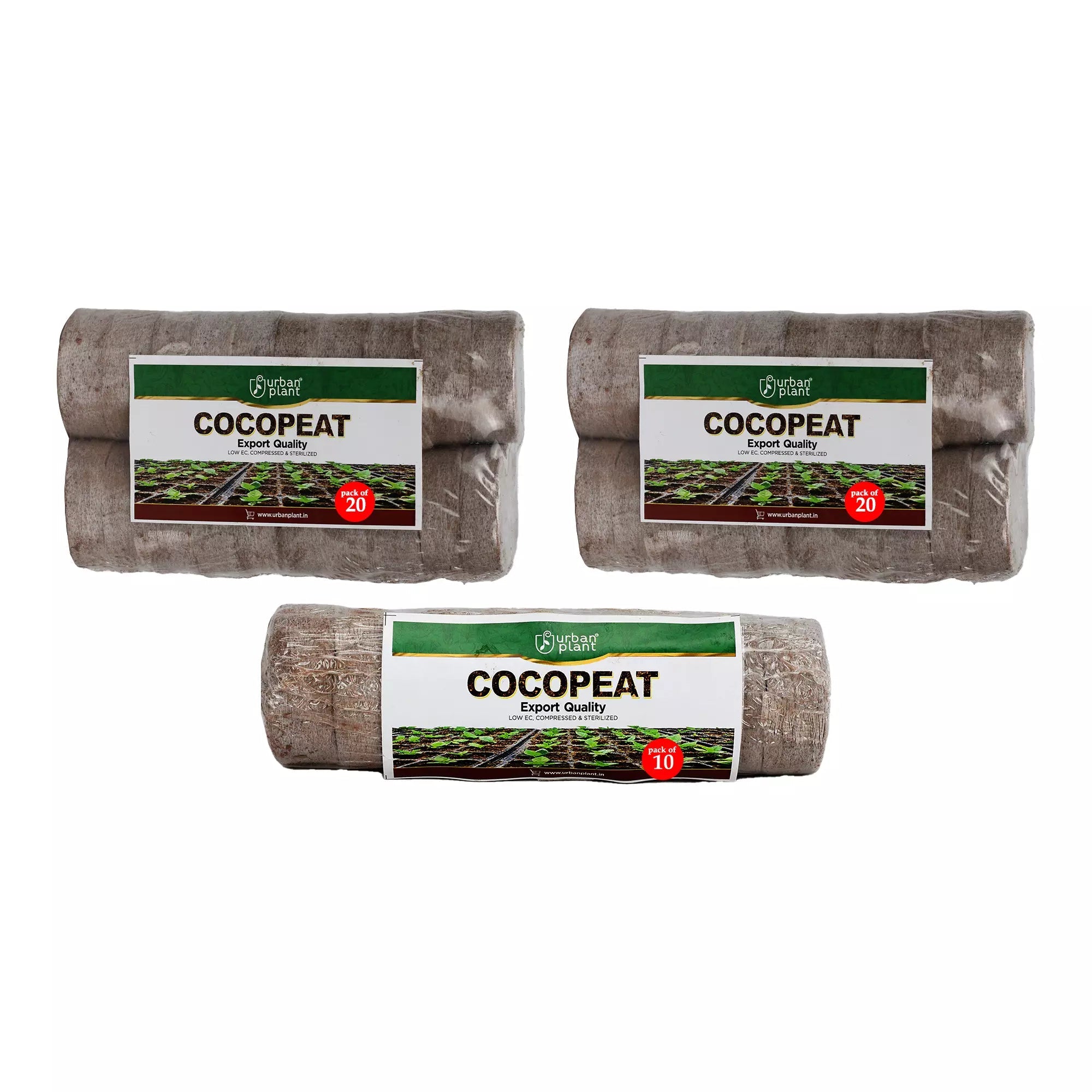 Cocopeat Seedling Coin / Disk (with Plug) Urban Plant 40 mm Pack of 50