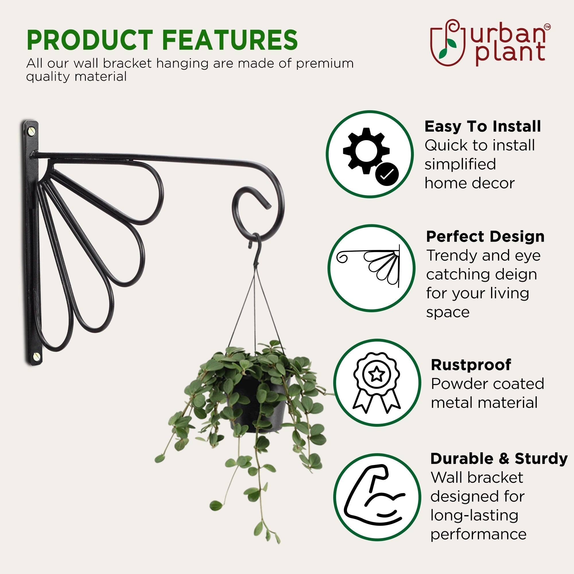 Wall Bracket for Plants (Set of 2) - 1199 Gardening Accessories Urban Plant