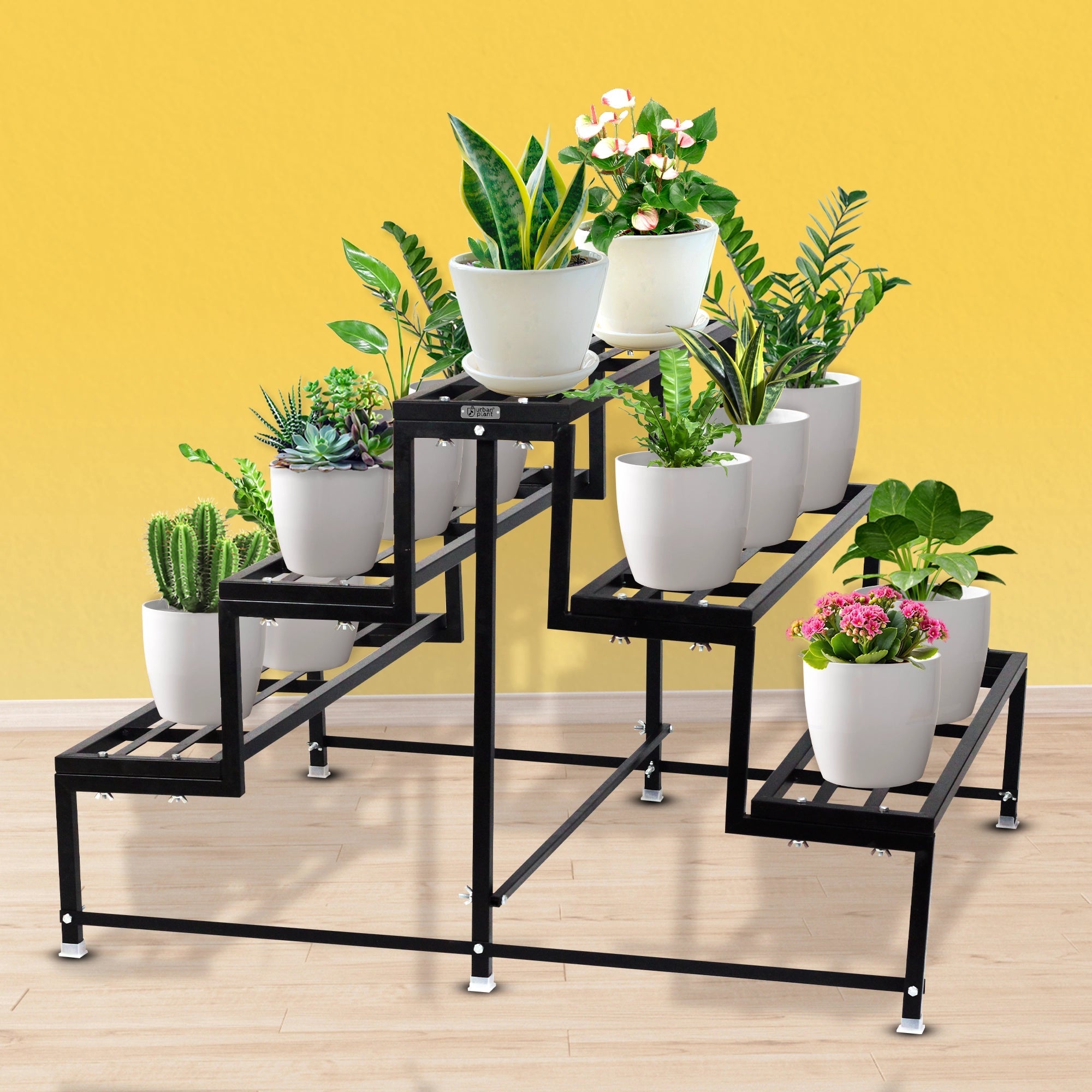 Heavy Duty 5-Step Planter Pot Stand- Best Outdoor & Indoor Garden Stand (Easy Assembly) Metal Stand Urban Plant