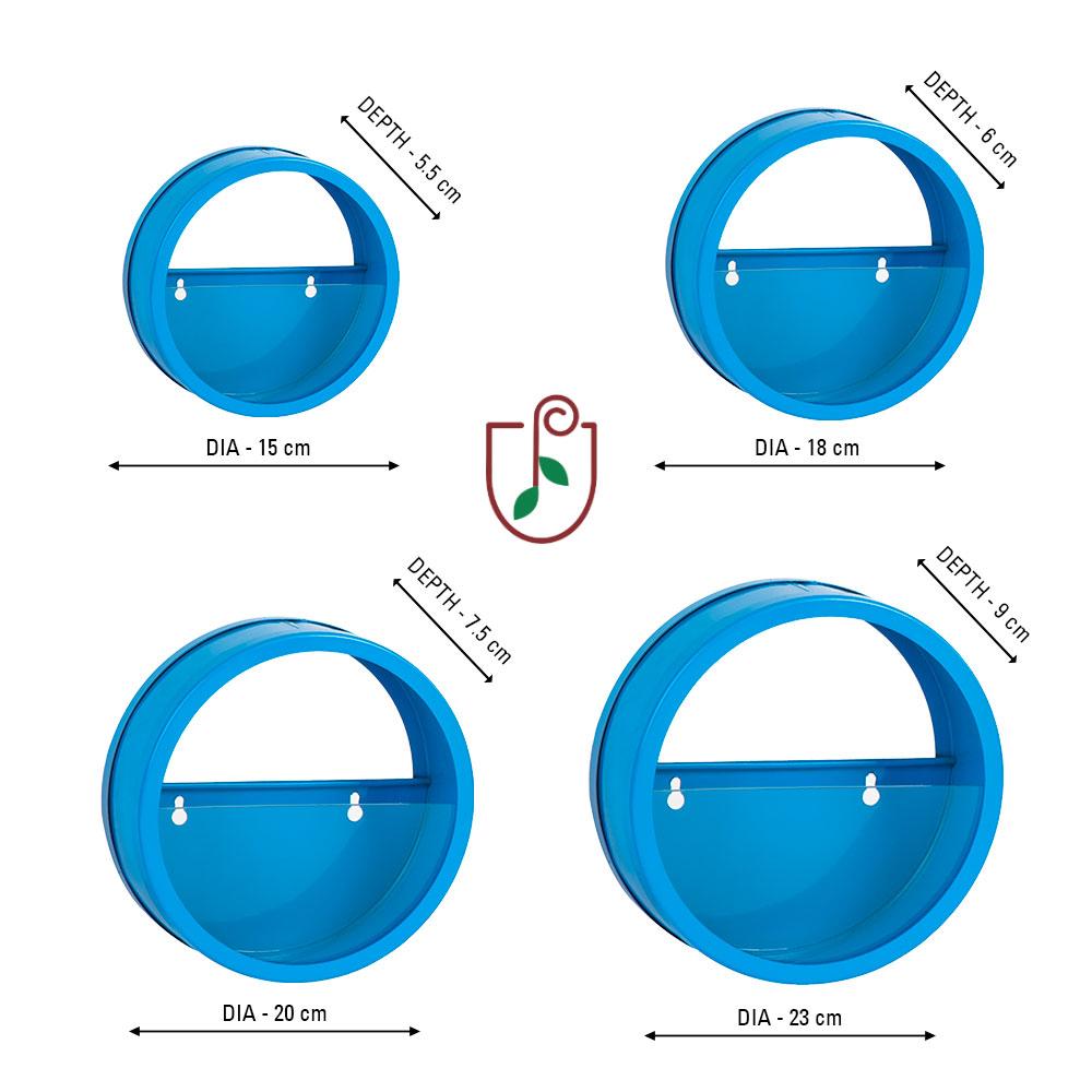 Buy Circular Wall Hanging Metal Planters Online-Set of 4 Wall Hanging Planter Urban Plant