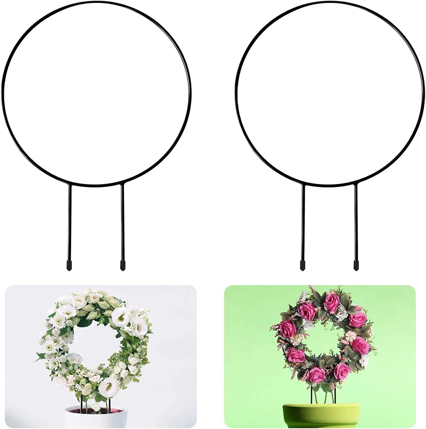 Urban Plant Round Shaped Trellis for Plant Protection and Decoration (Set of 2) Gardening Tools Urban Plant