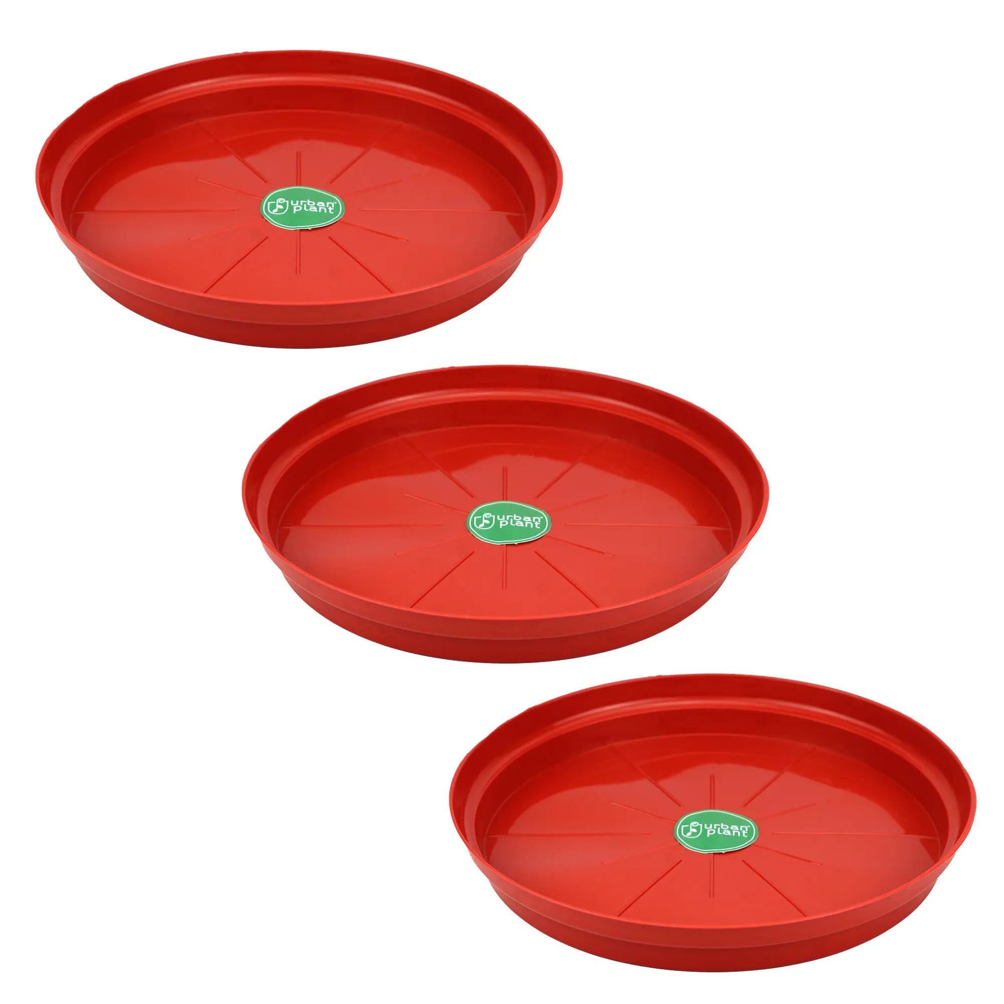 Urban Plant Round Bottom Tray (Plate/Saucer) for All Type of Pots Urban Plant 8 Inch Set of 3 