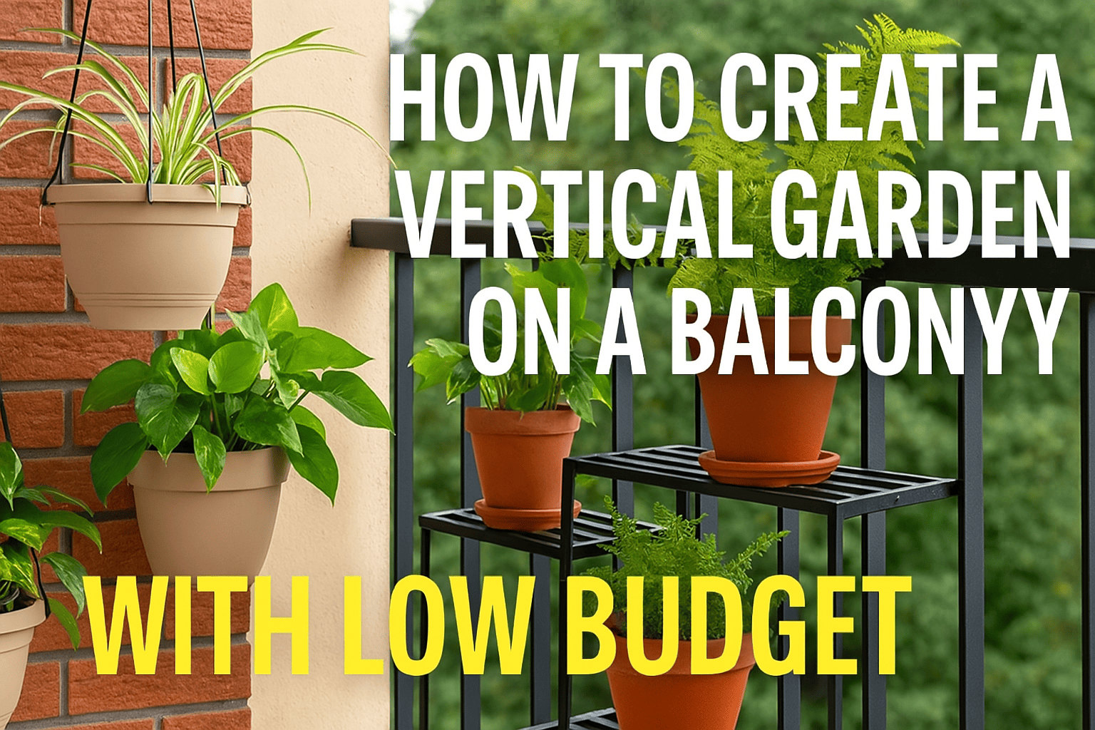 How to Create a Vertical Garden on a Balcony with low budget