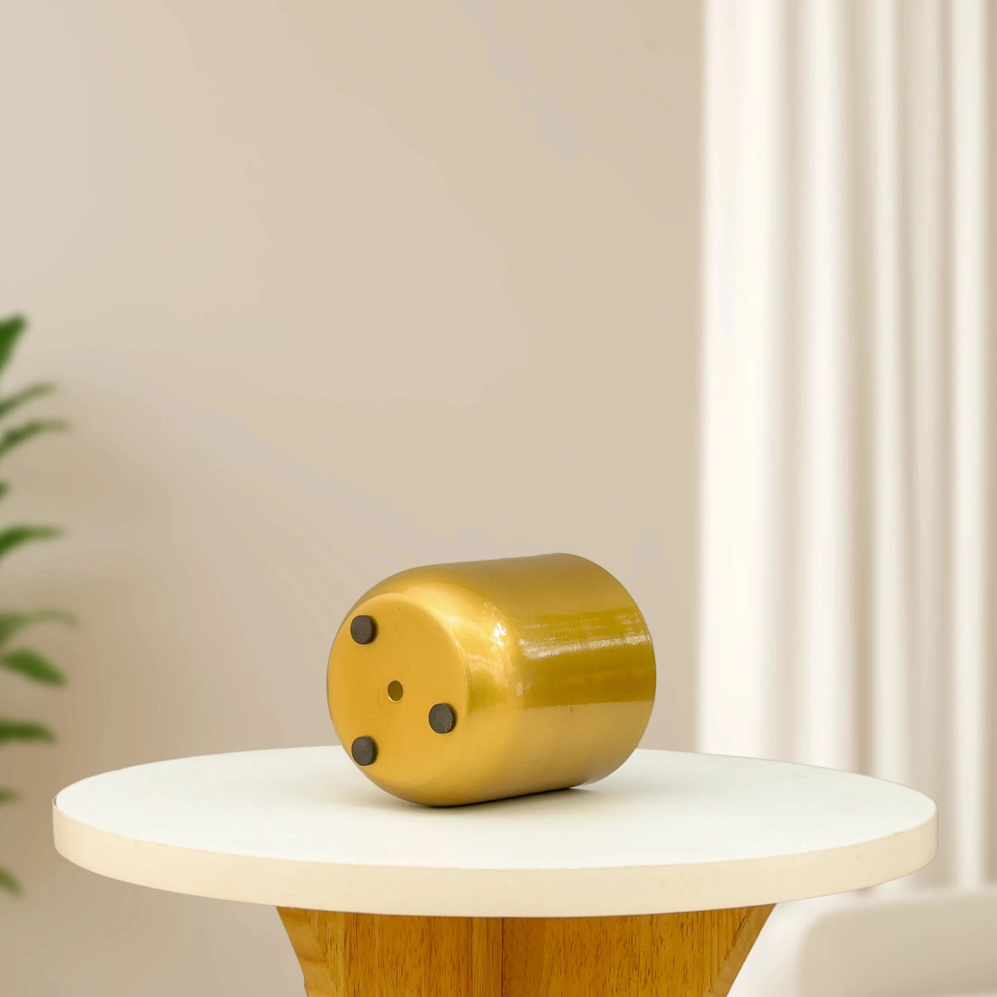 Metallic Miniature Planter (Gold - Pack of 2) Metal Planter Urban Plant 