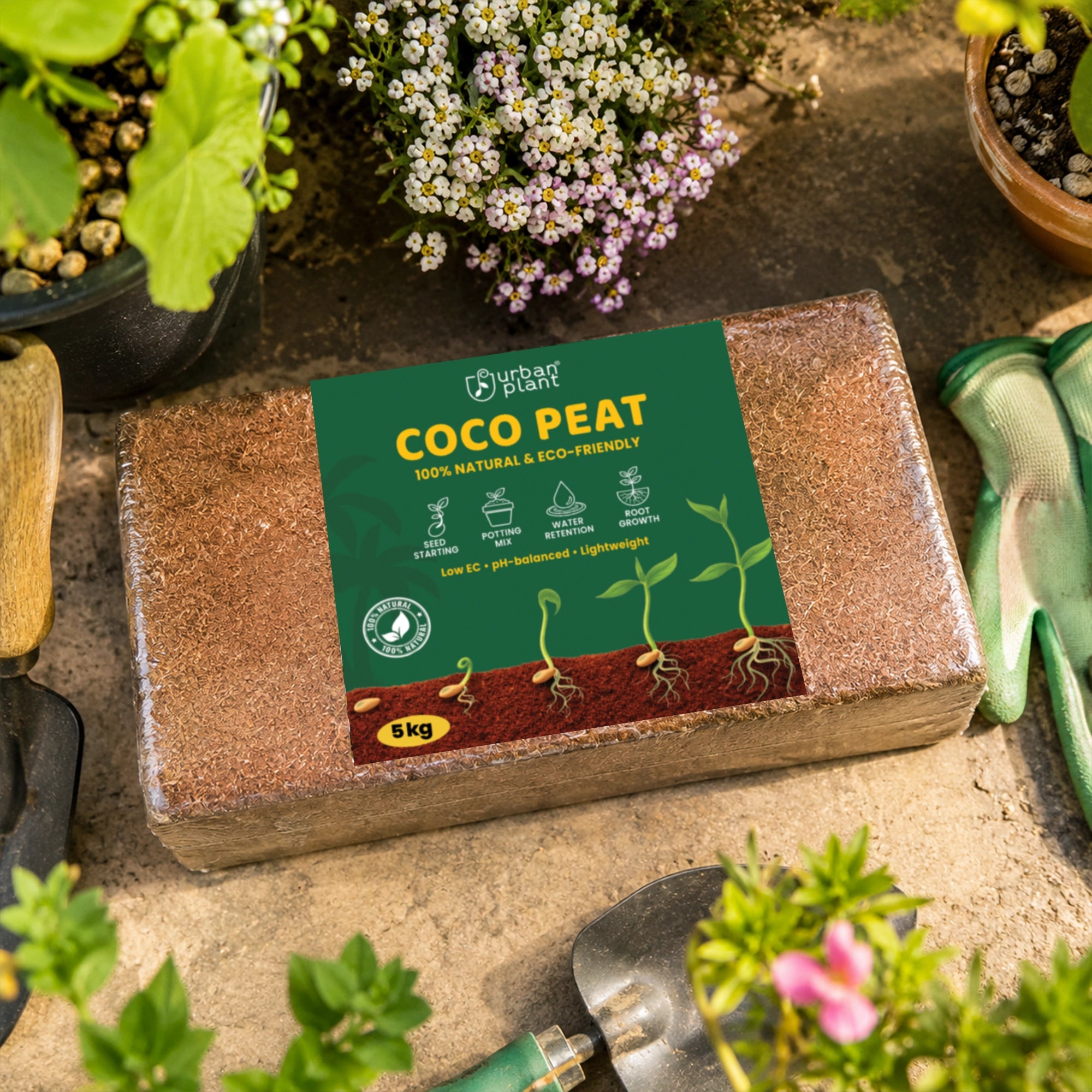 Urban Plant Cocopeat Block - 5 kg