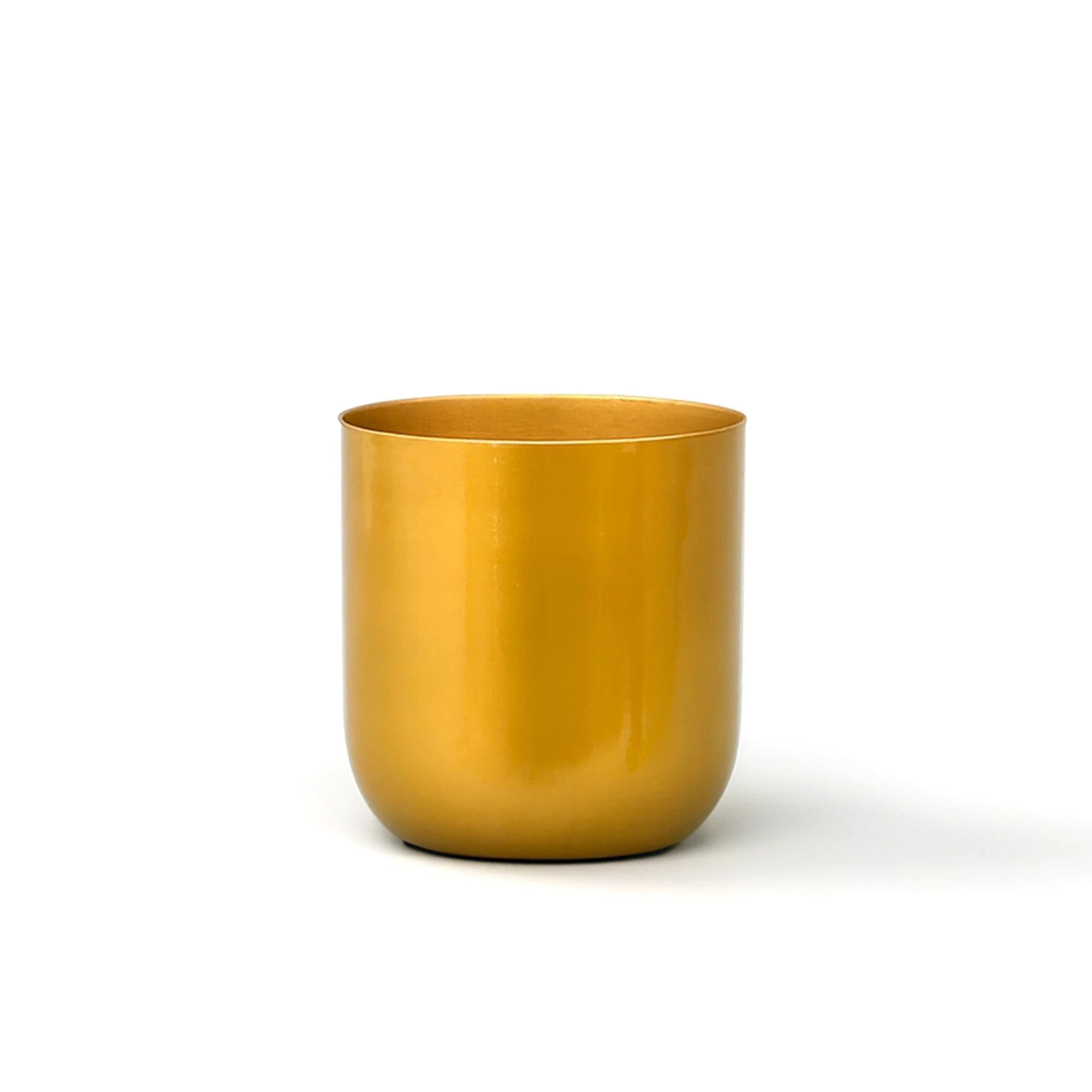 Metallic Miniature Planter (Gold - Pack of 1) Metal Planter Urban Plant 