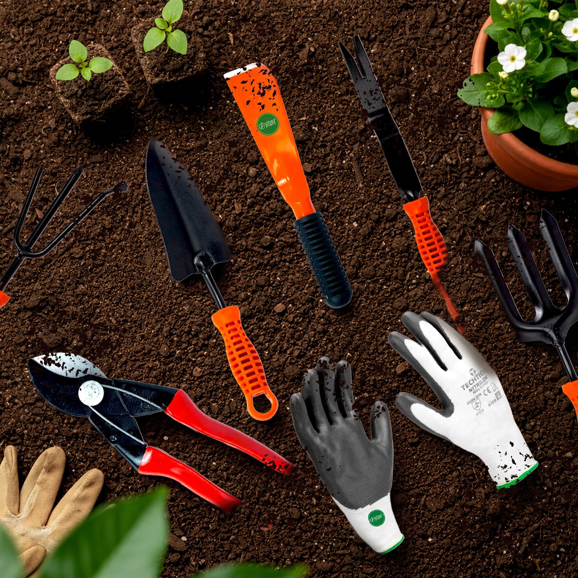 Urban Plant 7-Piece Essential Gardening Tools Kit