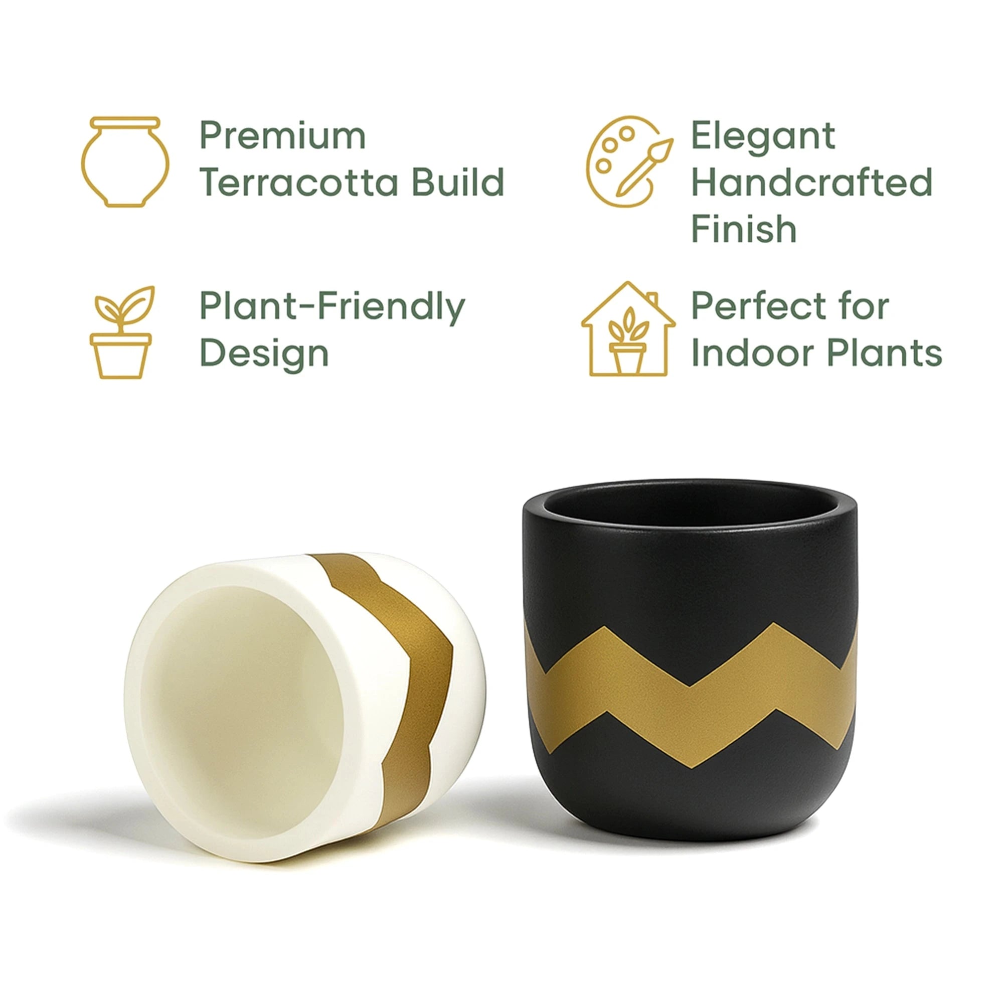 Terracotta Wonders - (Set of 2) Terracotta Pot Urban Plant 