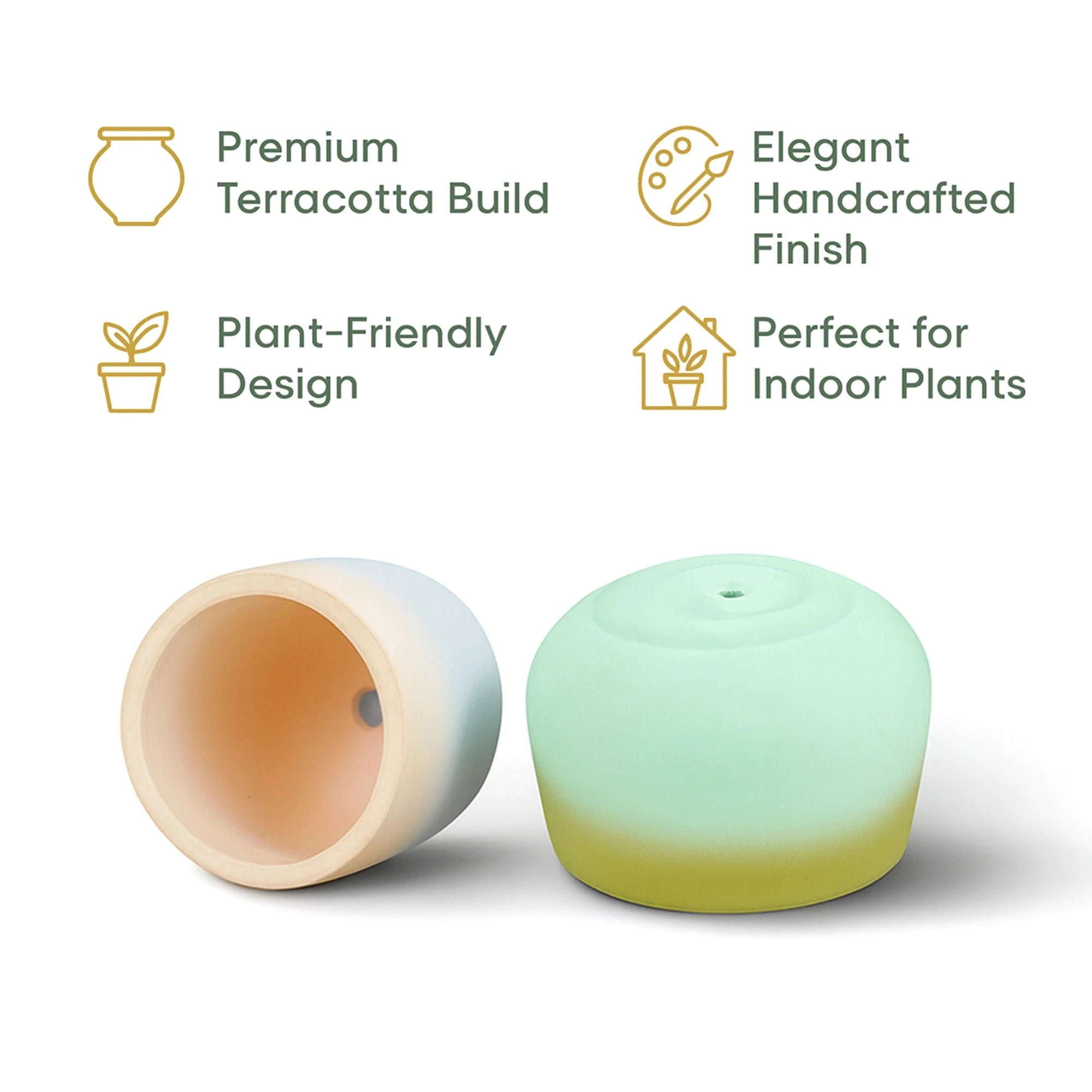 Terracotta Wonders - (Set of 2) Terracotta Pot Urban Plant 