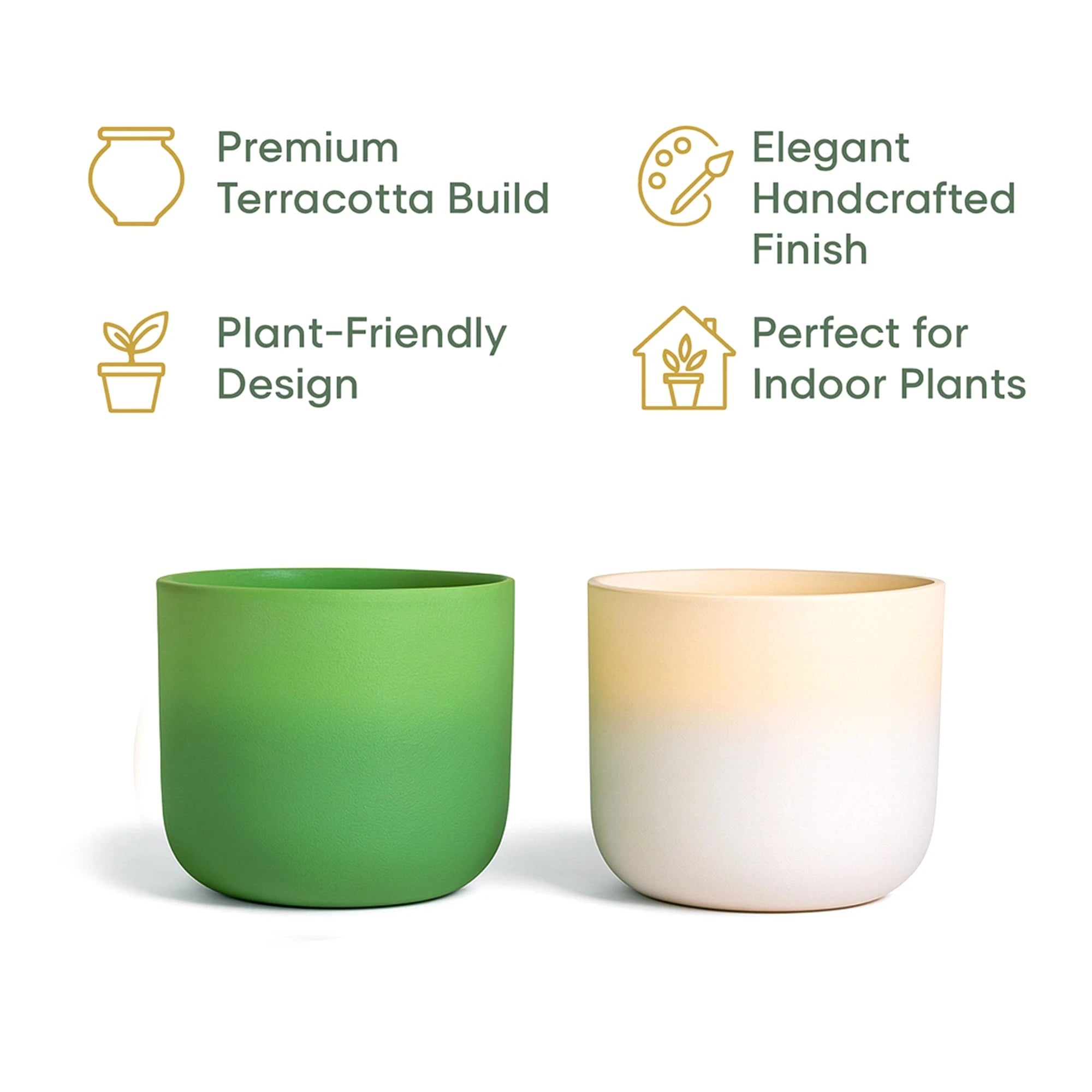Terracotta Wonders - (Set of 2) Terracotta Pot Urban Plant 