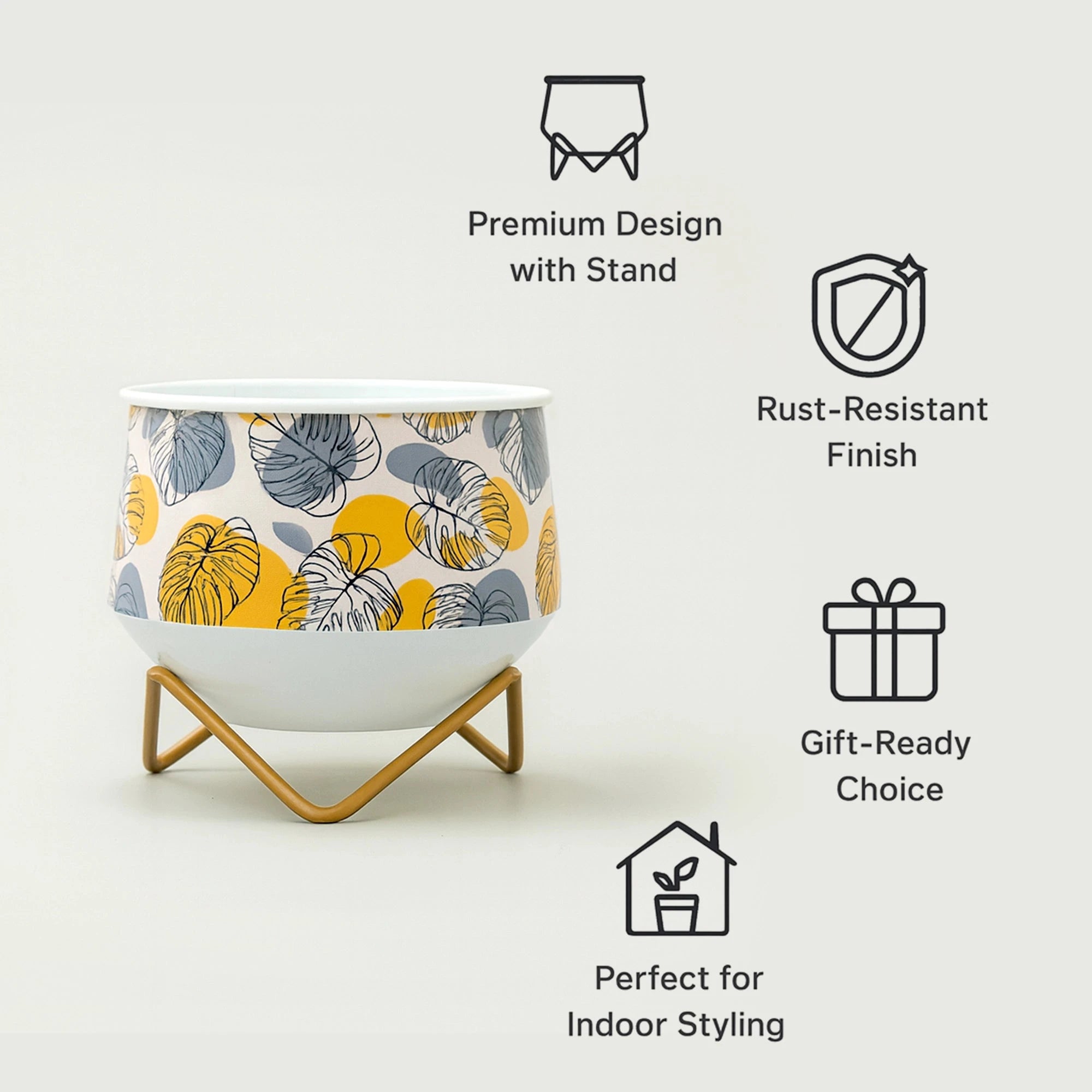 Caramel Metal Planter Metal Planter Urban Plant 