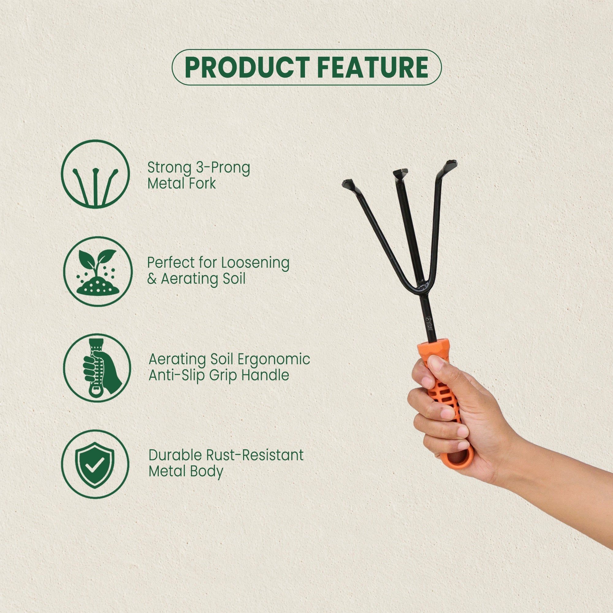 Urban Plant Garden Hand Cultivator features