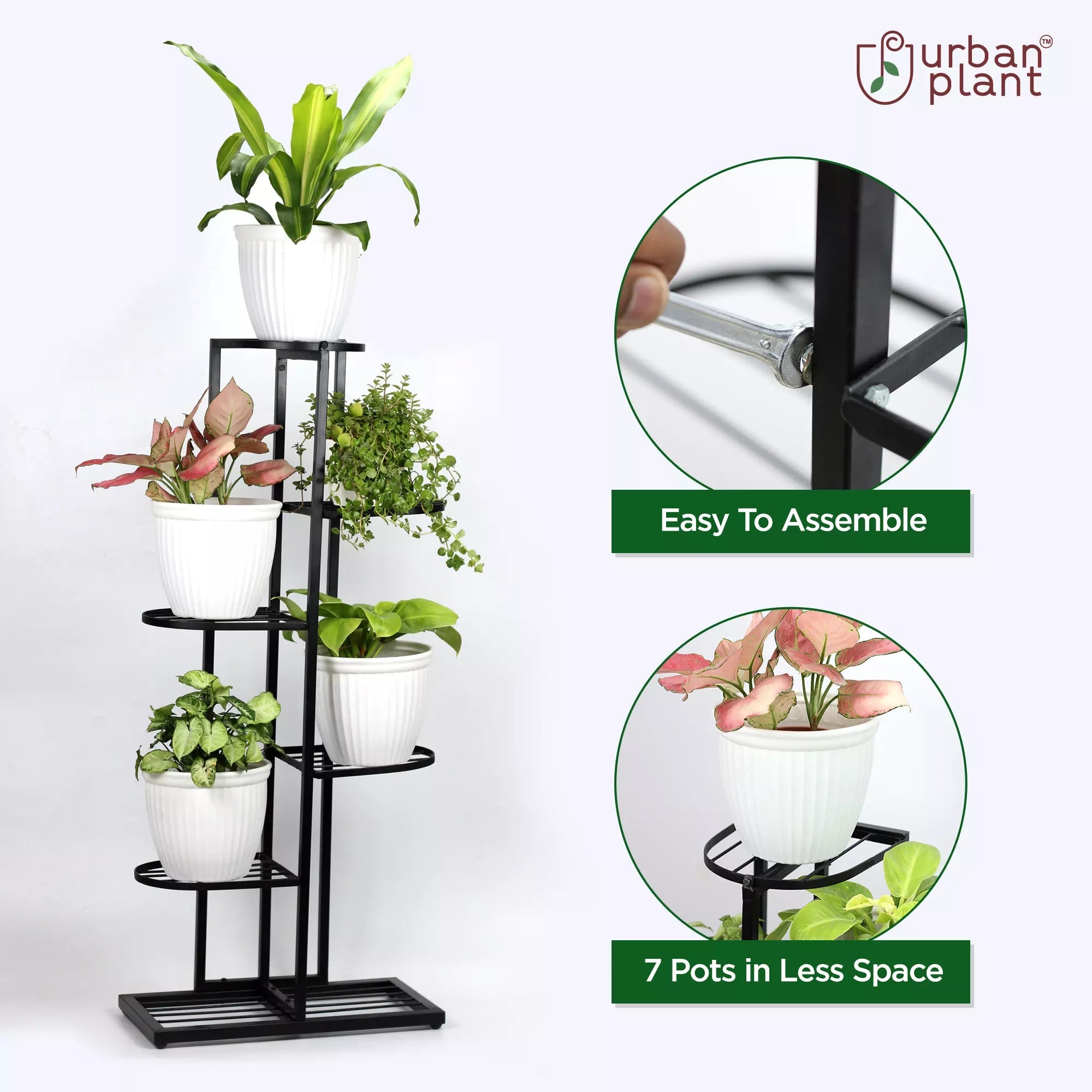 7 Tier Metal Pot Stand - Metal Stand Urban Plant 