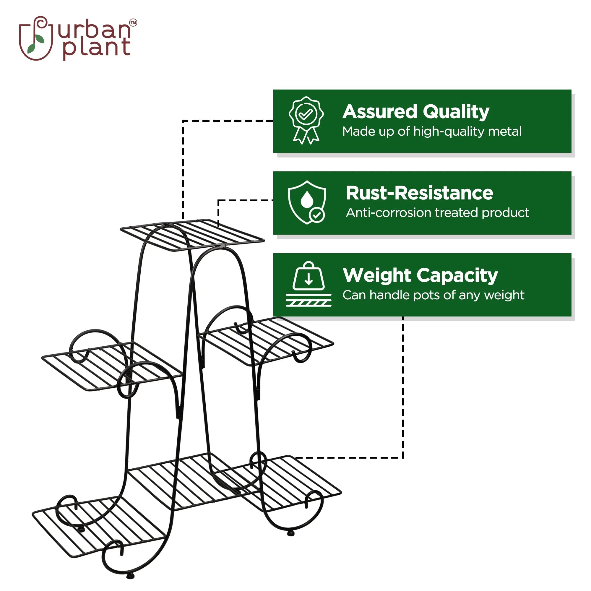 Six Tier Durable Pot Stand (1200) Pot Stand Urban Plant 