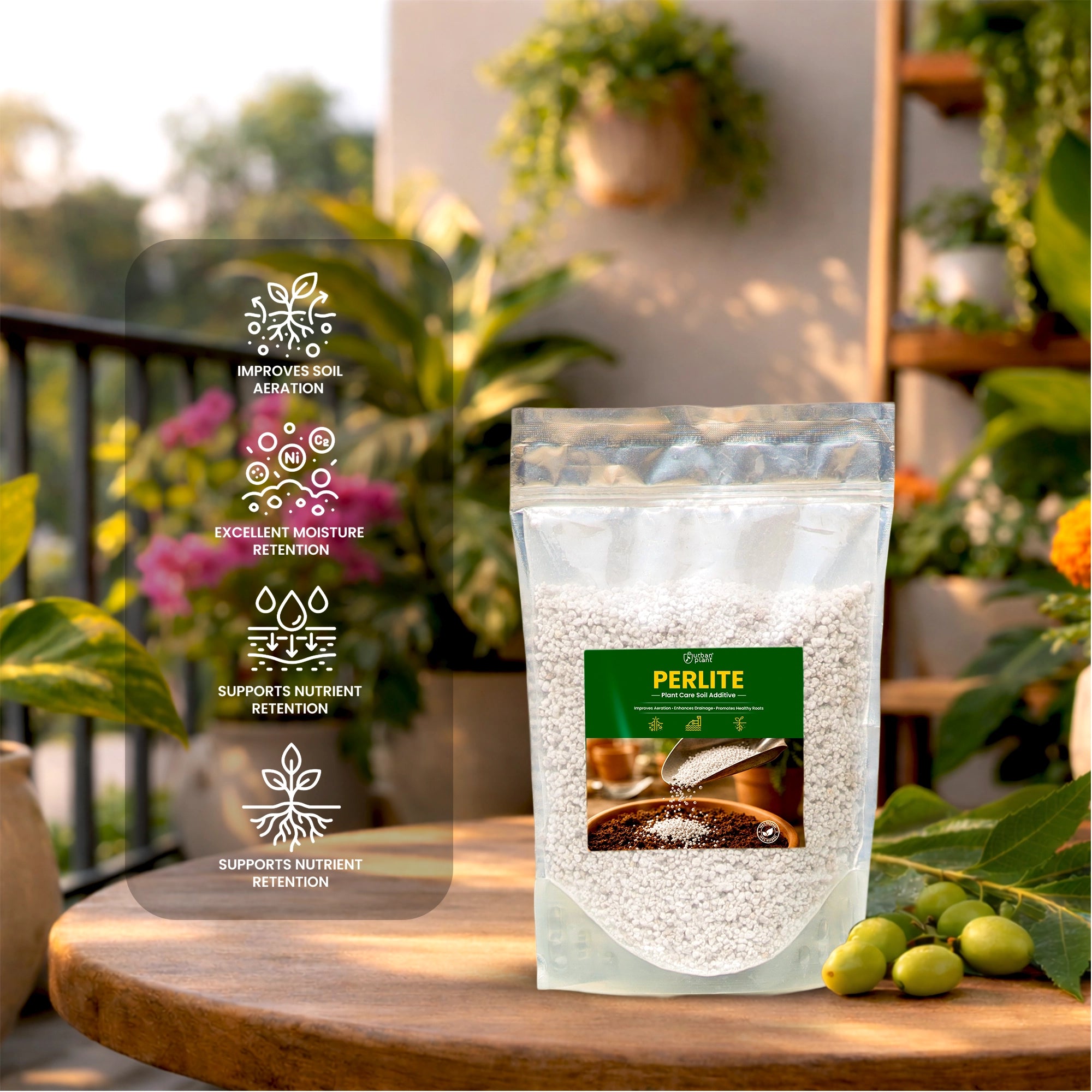 Perlite for Potting Soil Mix Urban Plant 250 Gram ingredients 