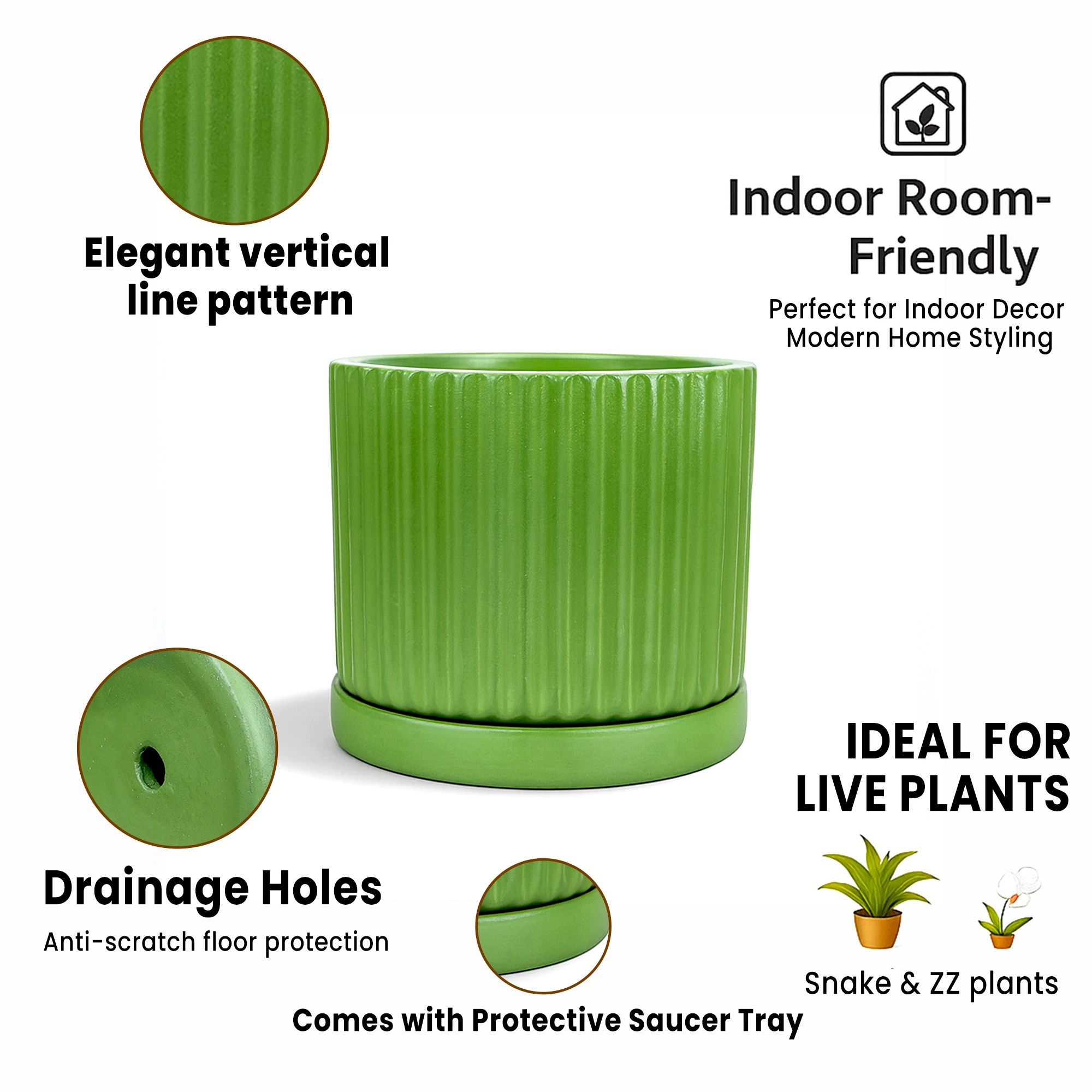 Fresh Breath Terracotta Pot with Saucer Urban Plant 