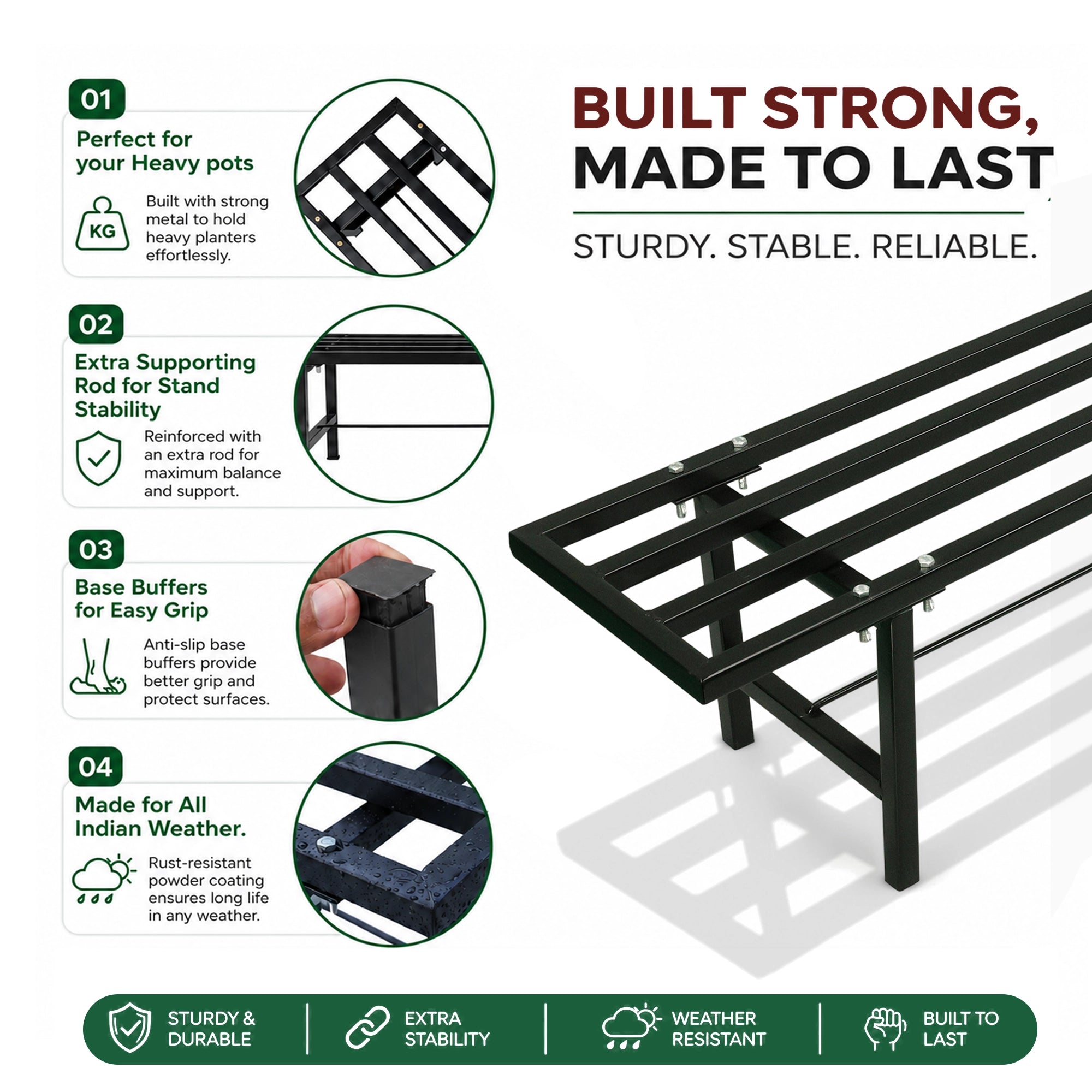 SUMO Heavy-Duty Plant Pot Stand